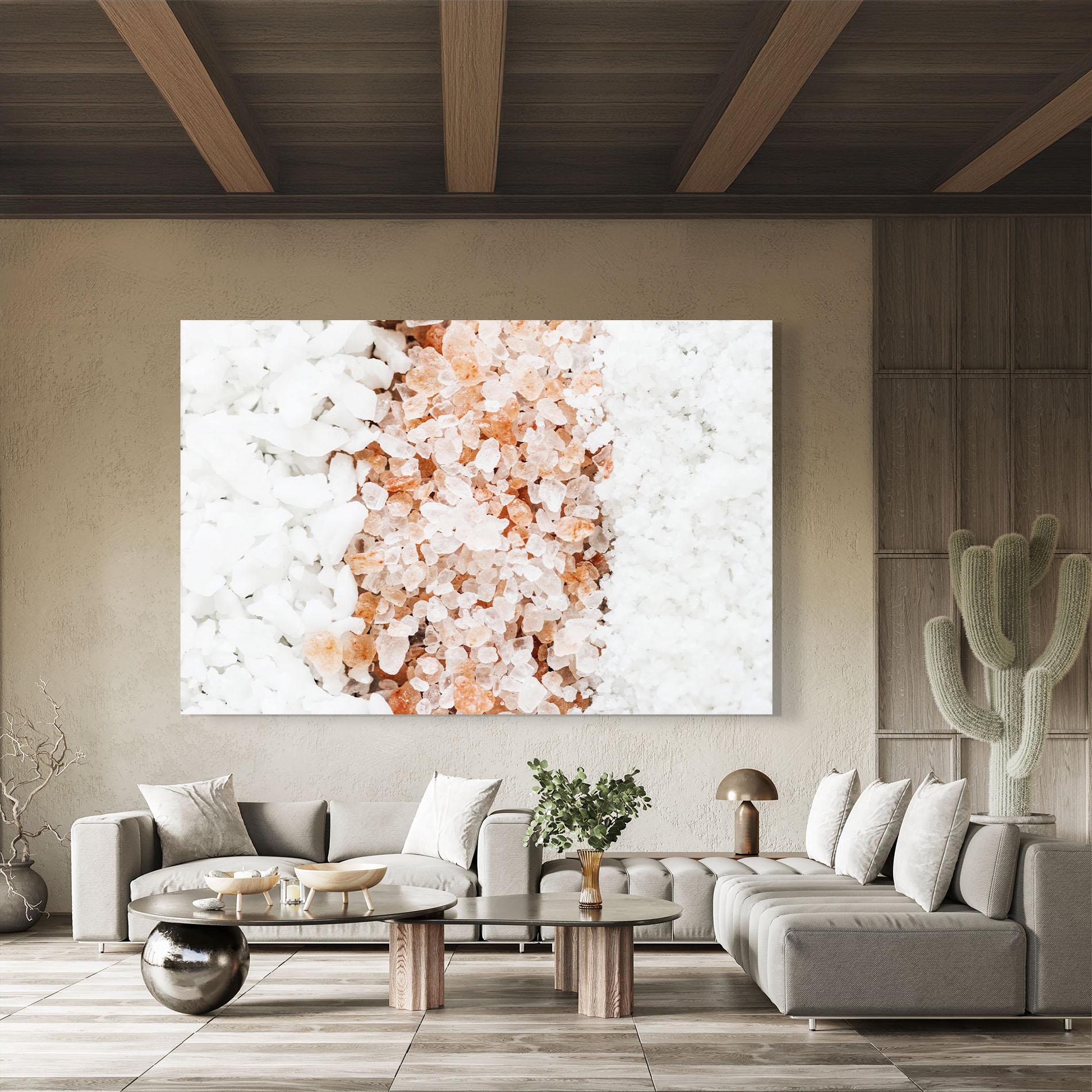 Стъклена картина Closeup Mixed Salt mockup 8