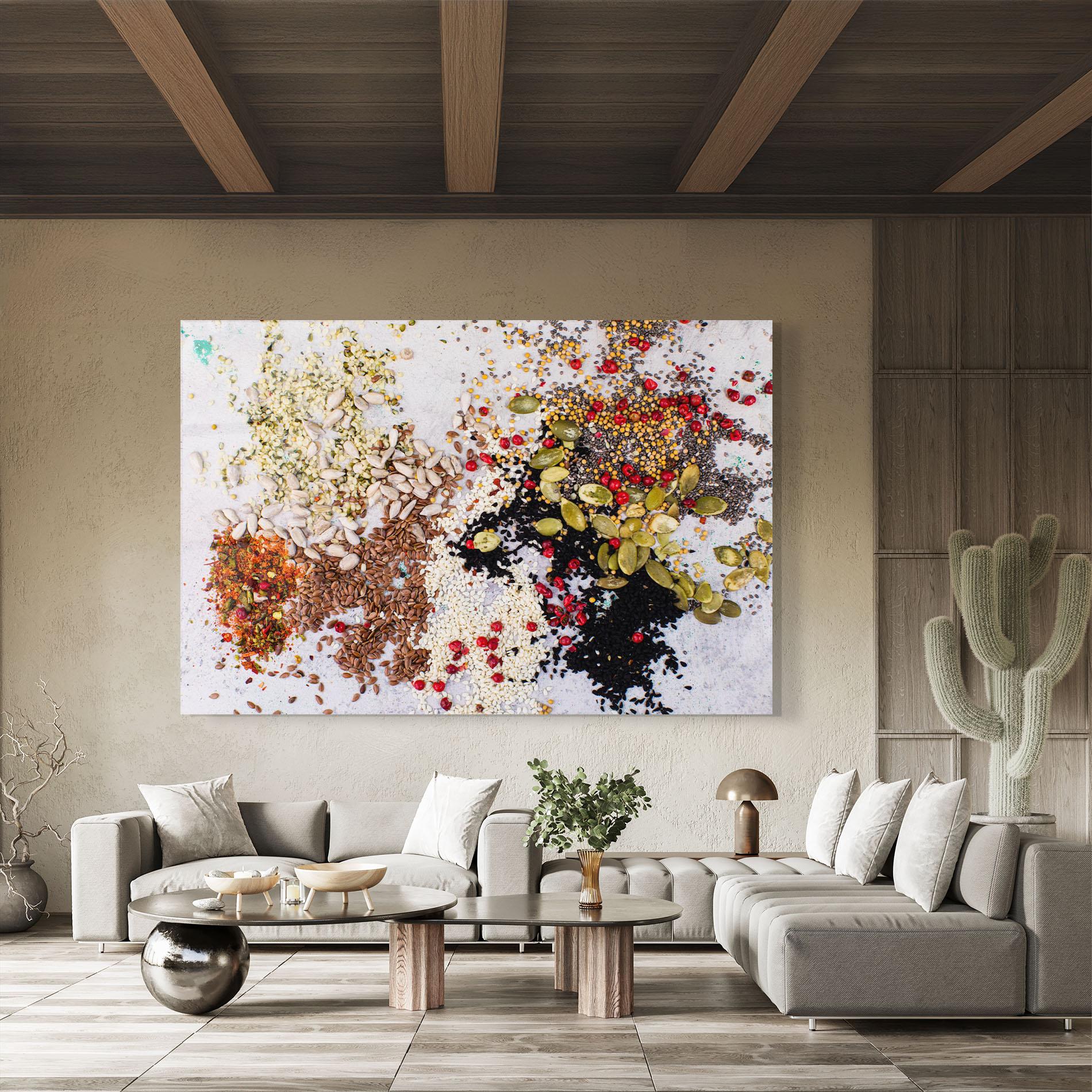 Стъклена картина Different Seeds mockup 8