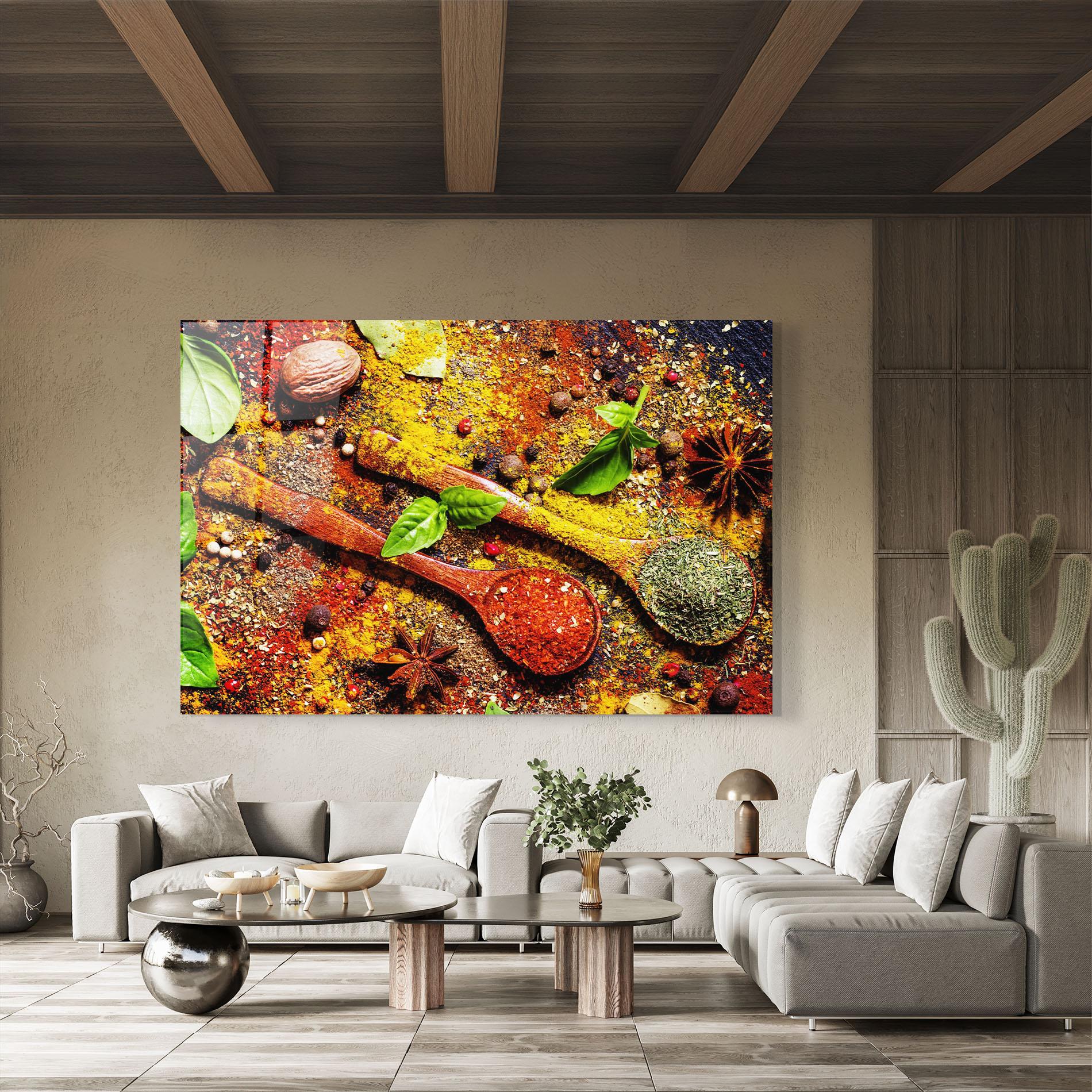 Стъклена картина Dried Herbs mockup 8