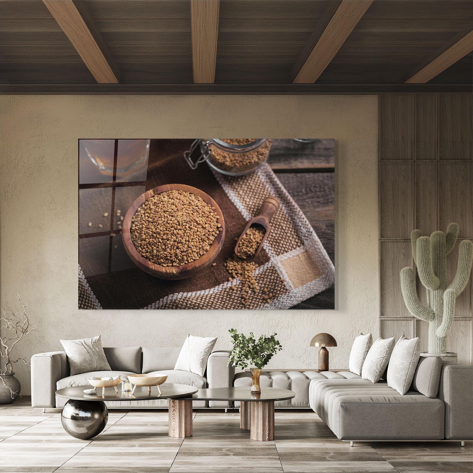 Стъклена картина Dry Seeds mockup 8