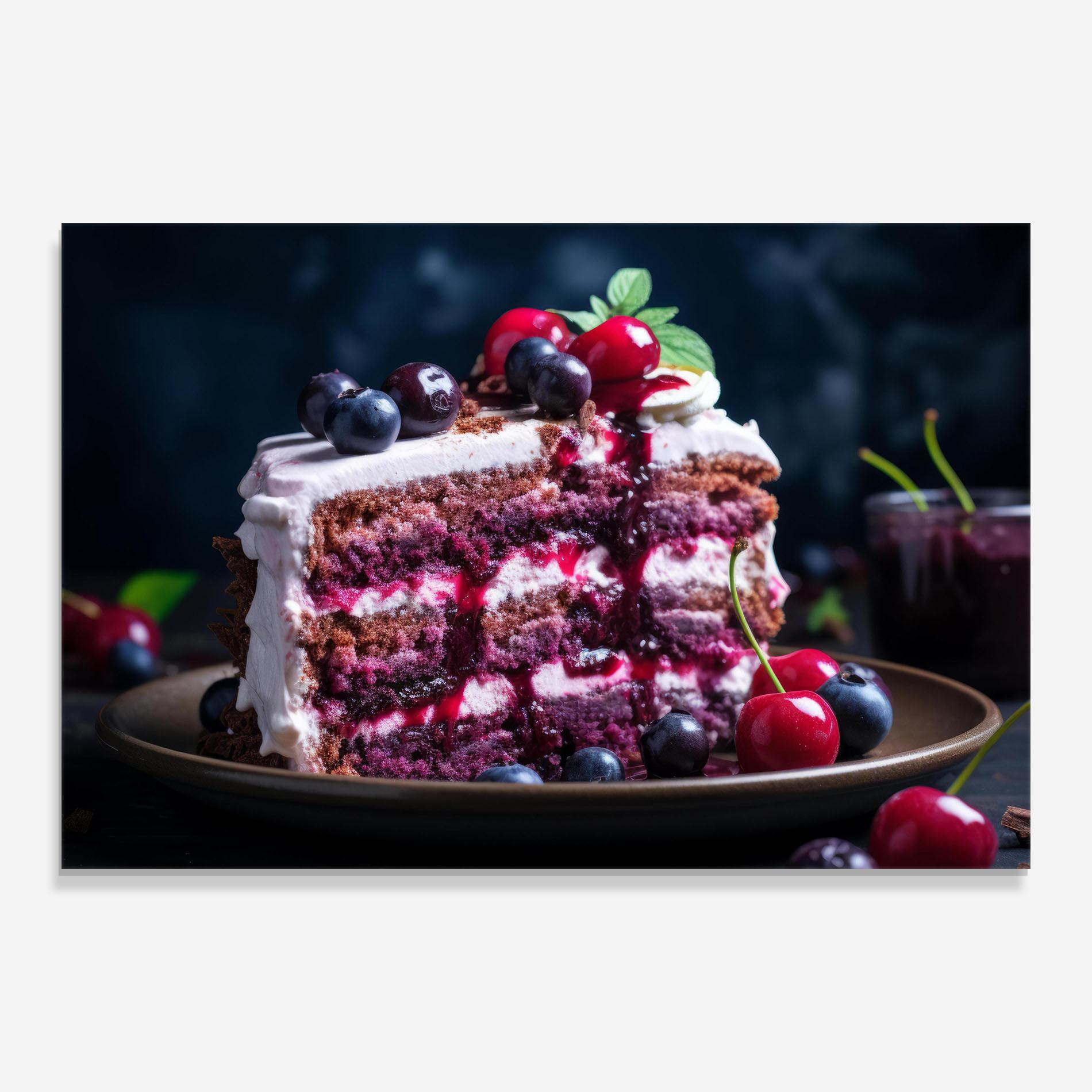 Стъклена картина Cherries Cream mockup 0