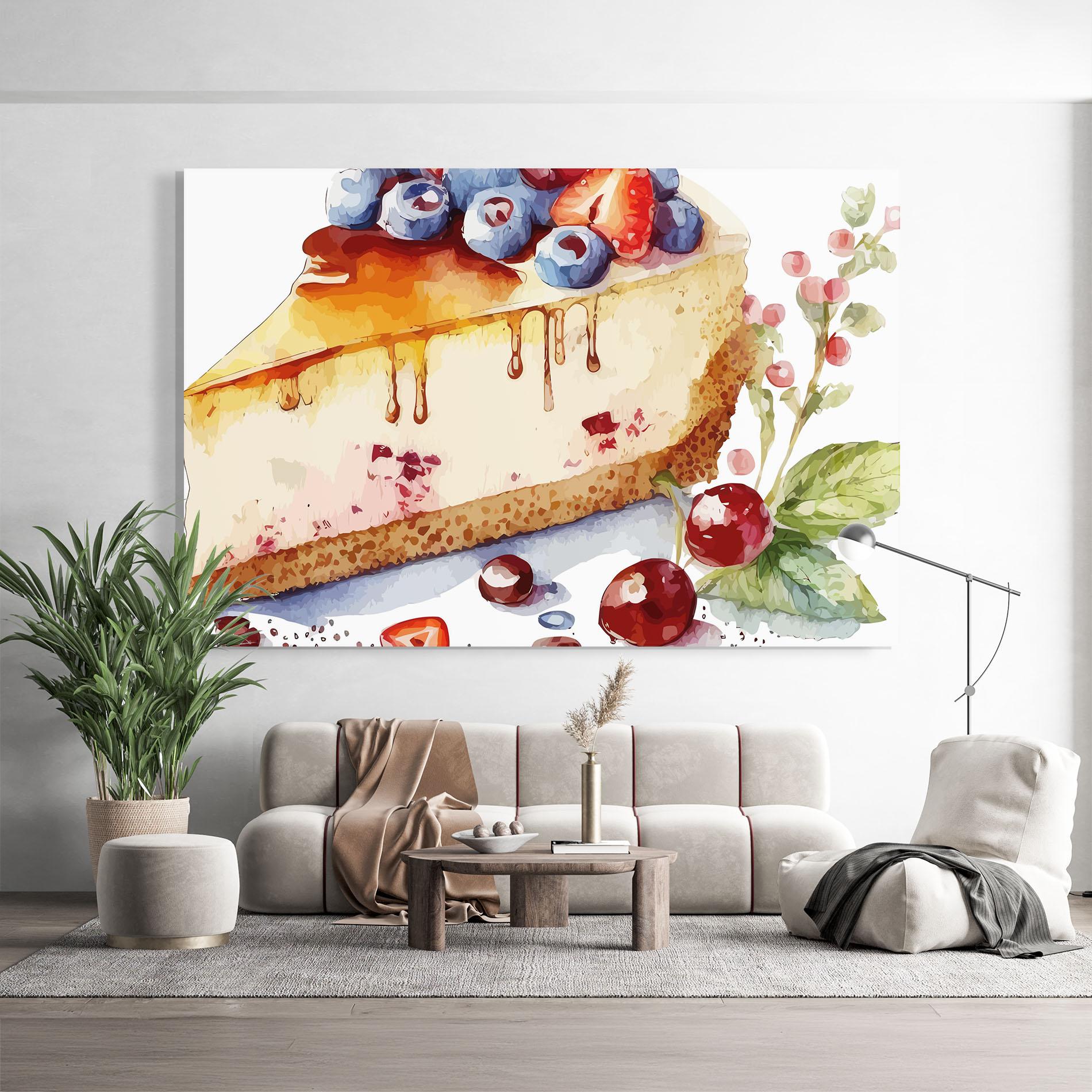 Стъклена картина Cheesecake mockup 9
