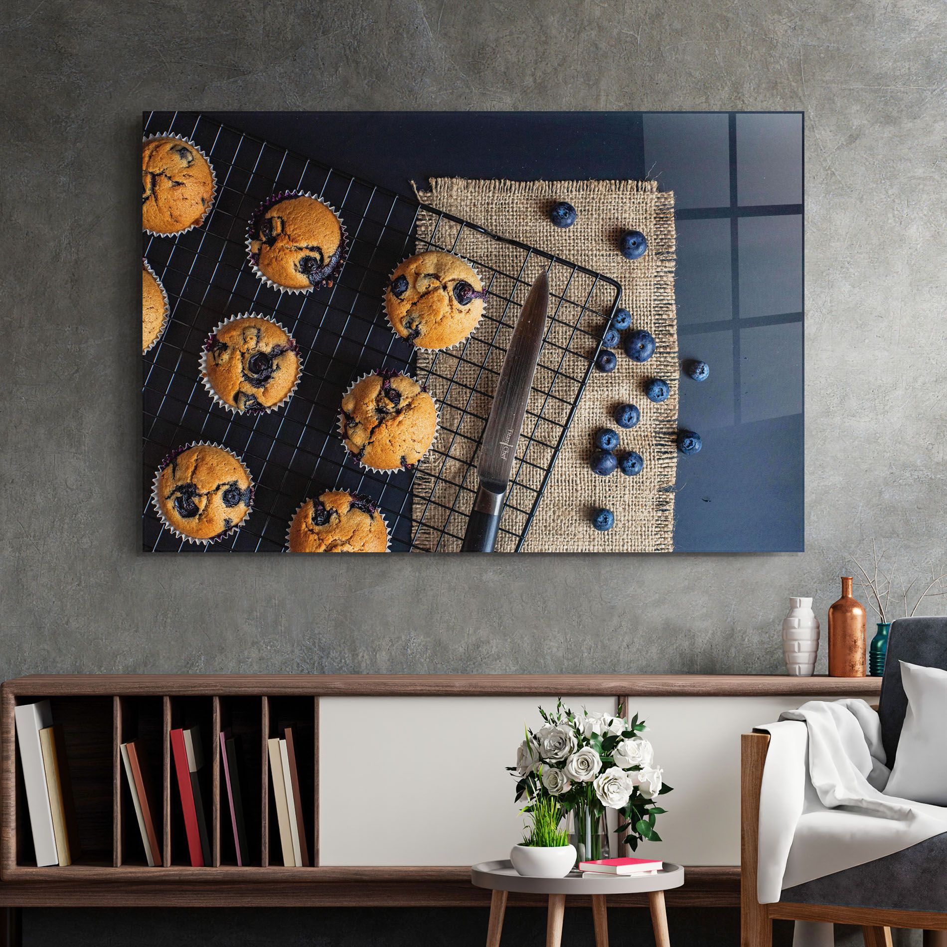 Blueberry Muffins Dessert mockup 2