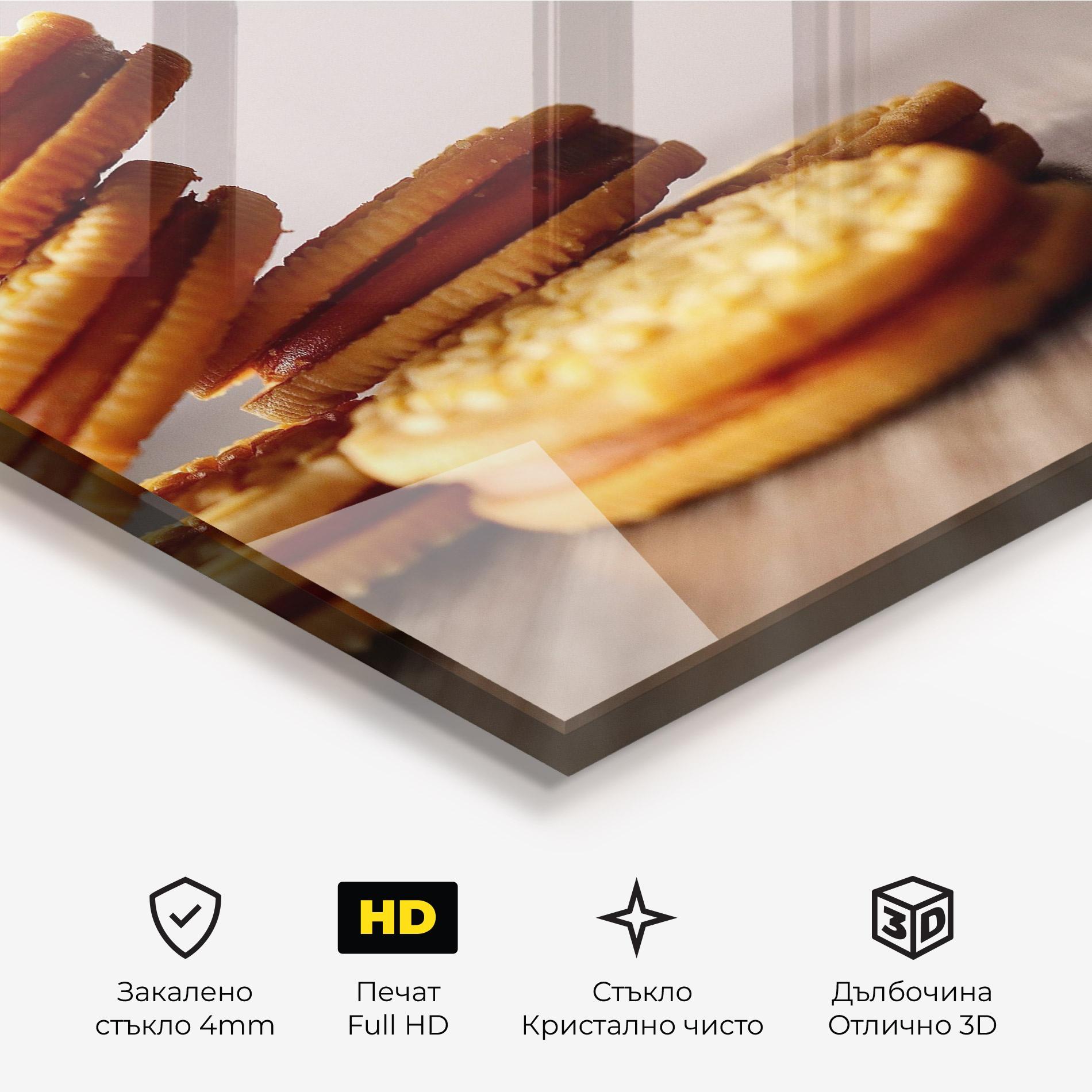 Стъклена картина Biscuits mockup 3