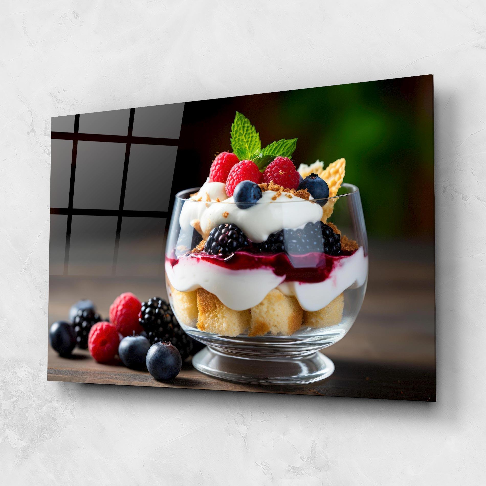Стъклена картина Cup Sweet Dessert mockup 1