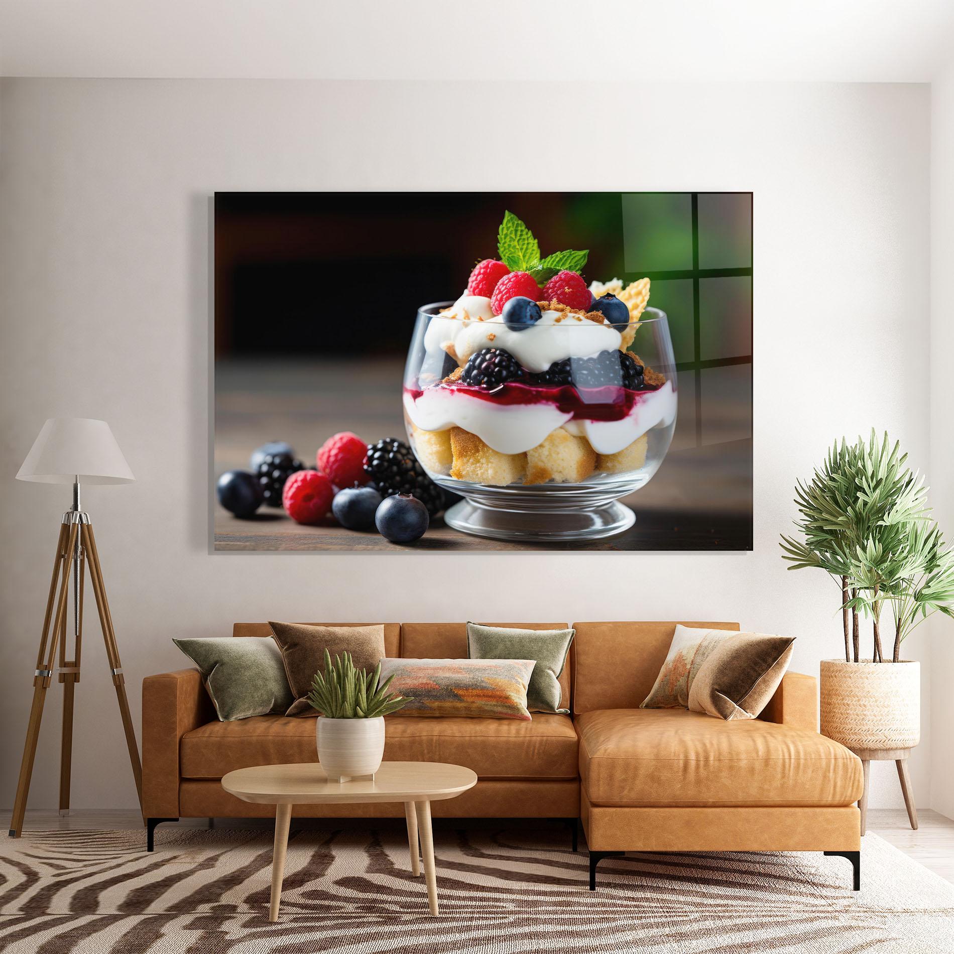 Стъклена картина Cup Sweet Dessert mockup 7