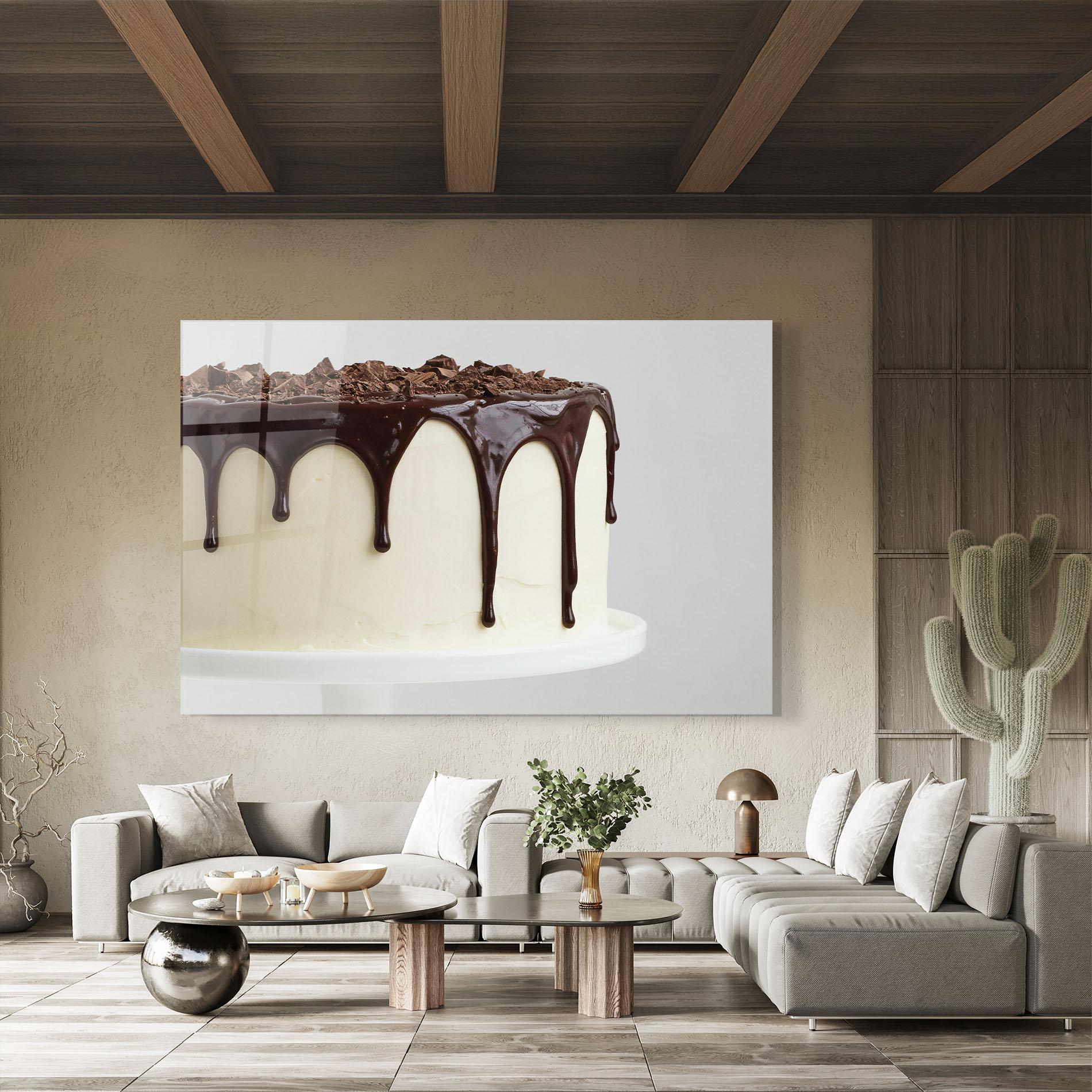 Стъклена картина Chocolate Cake mockup 8