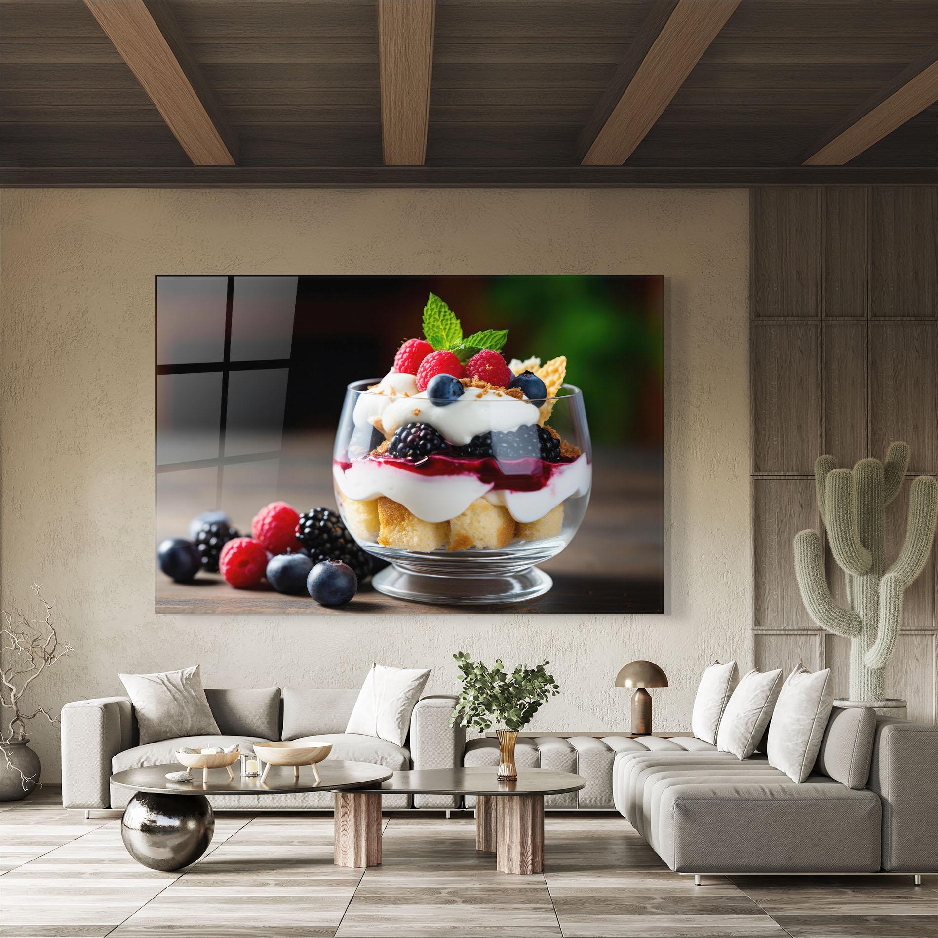Стъклена картина Cup Sweet Dessert mockup 8