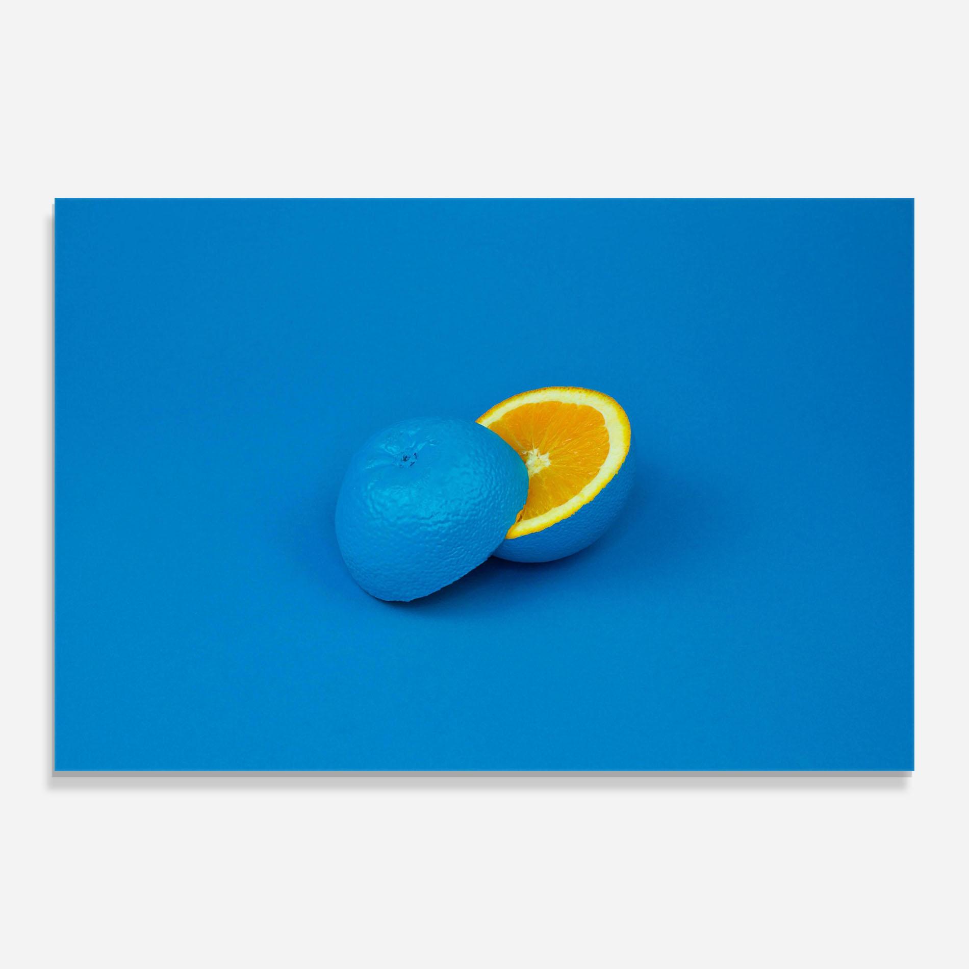 Стъклена картина Blue Orange mockup 0