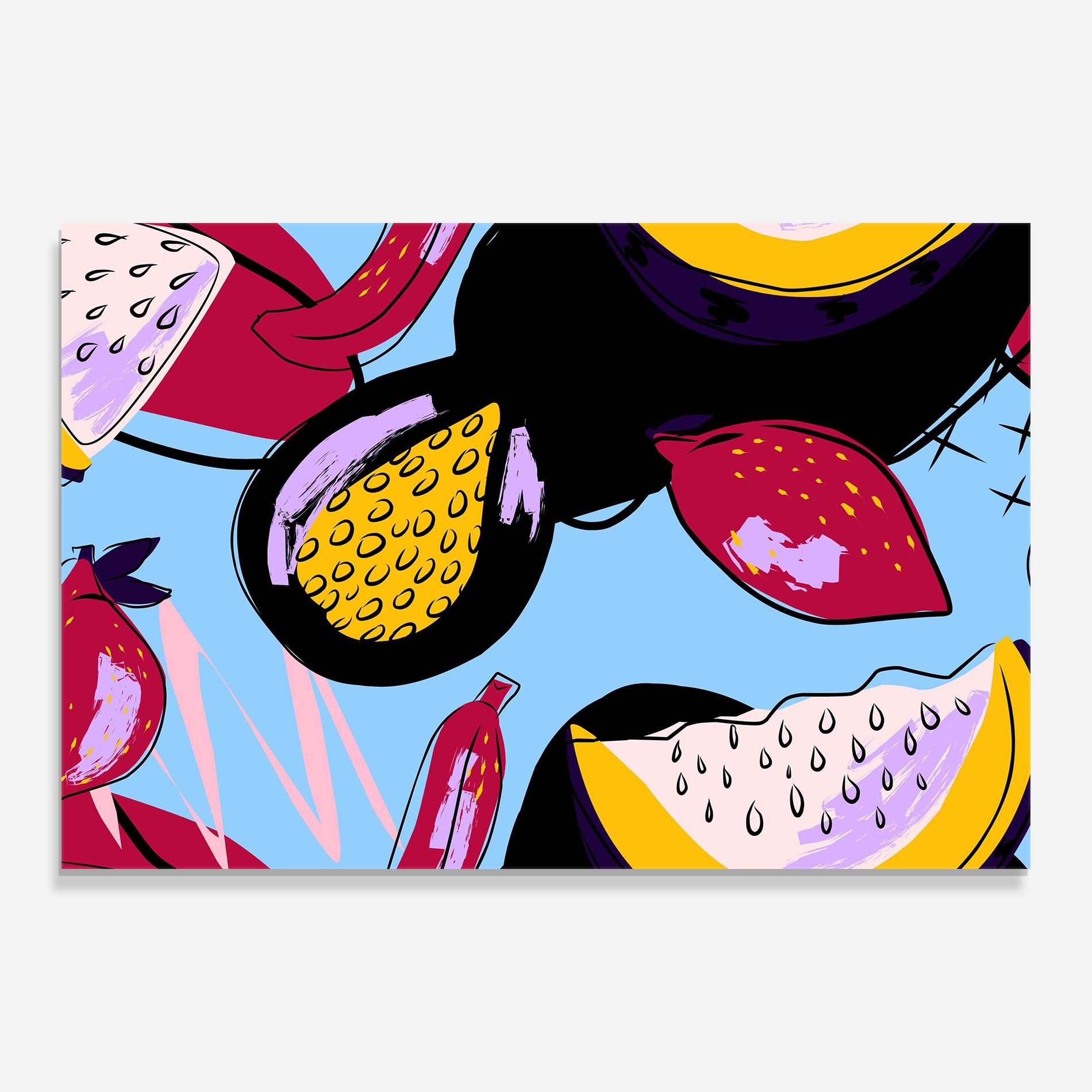 Стъклена картина Colorful Fruits mockup 0