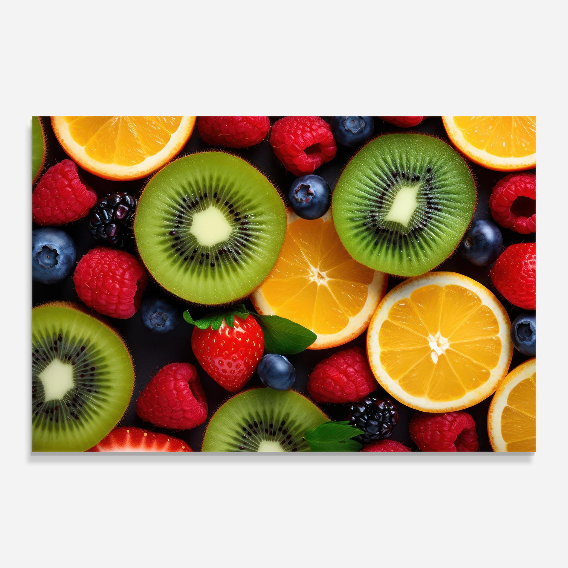 Стъклена картина Kiwi Fruit Mix mockup 0