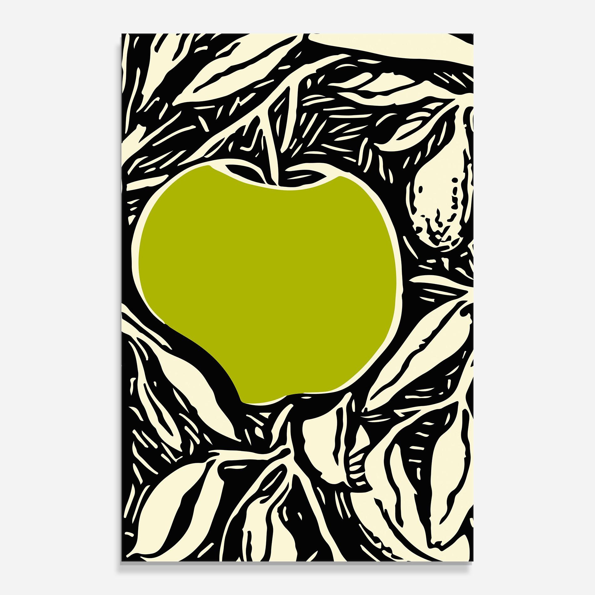 Стъклена картина Green Apple mockup 0
