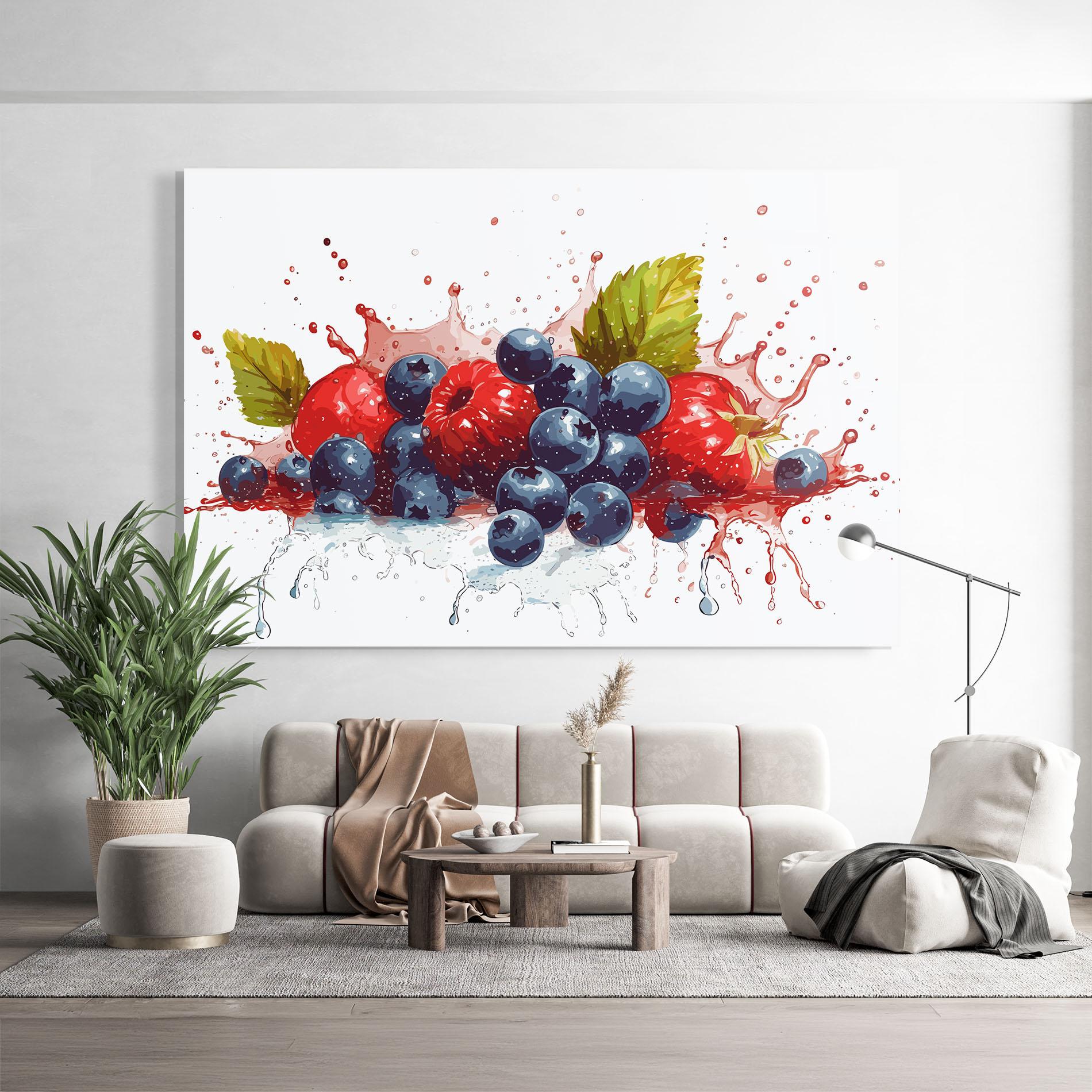 Стъклена картина Berries Art mockup 9