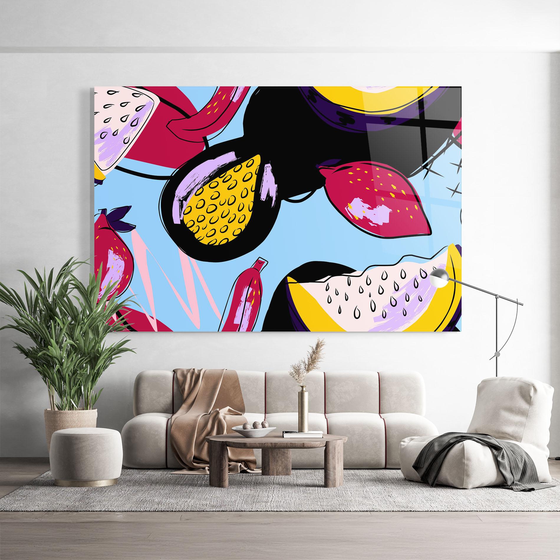 Стъклена картина Colorful Fruits mockup 9