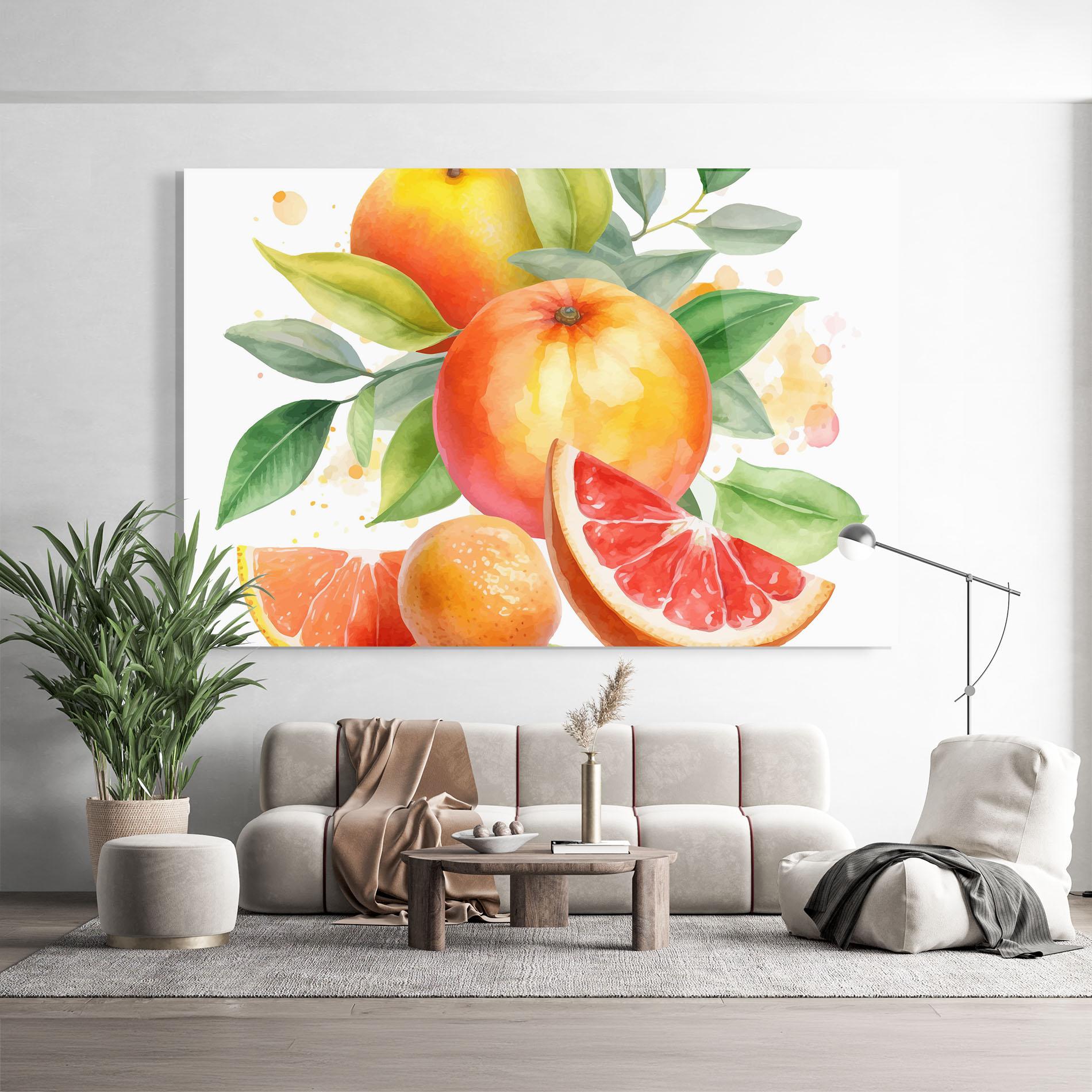 Стъклена картина Grapefruit Art mockup 9