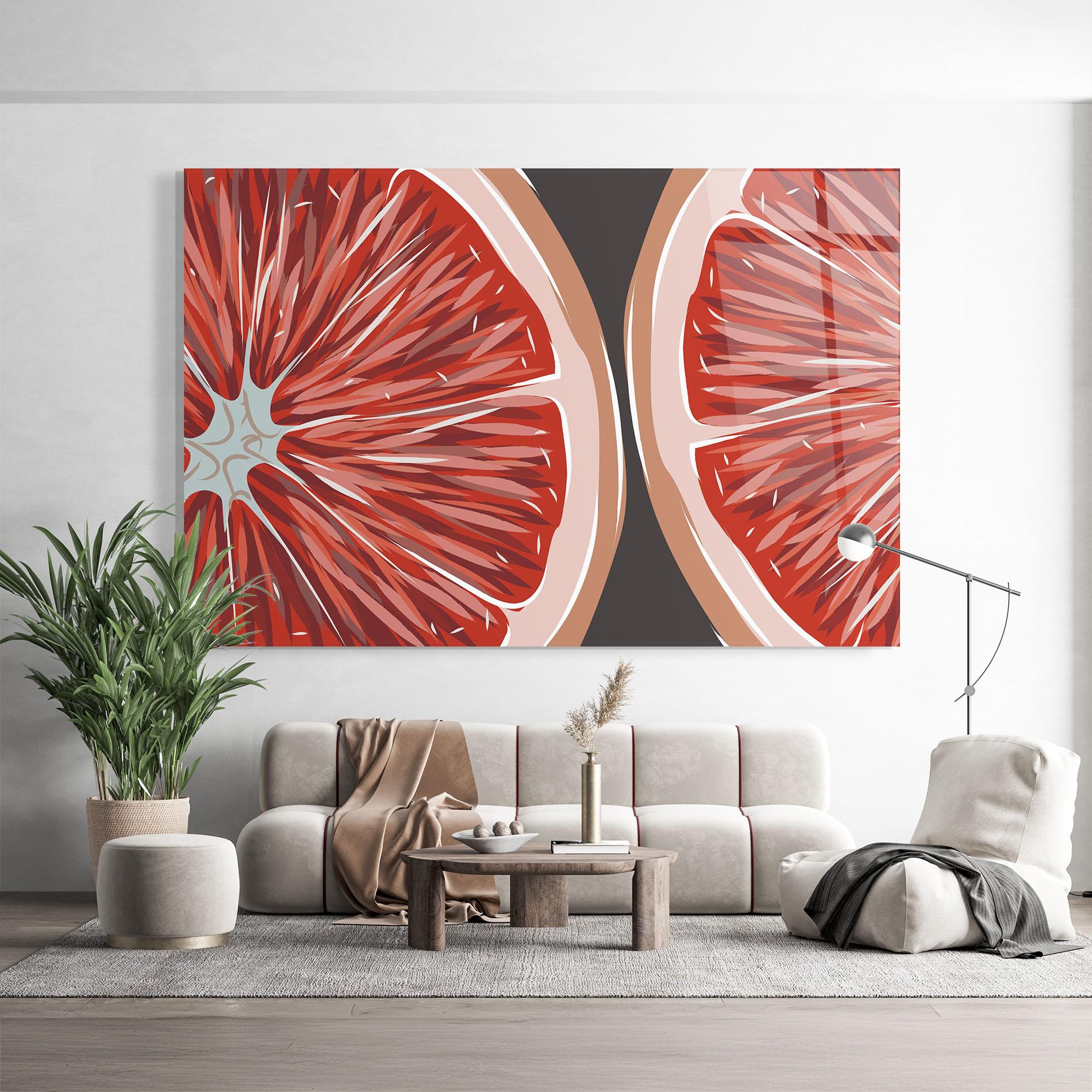 Стъклена картина Grapefruit Close Up mockup 9