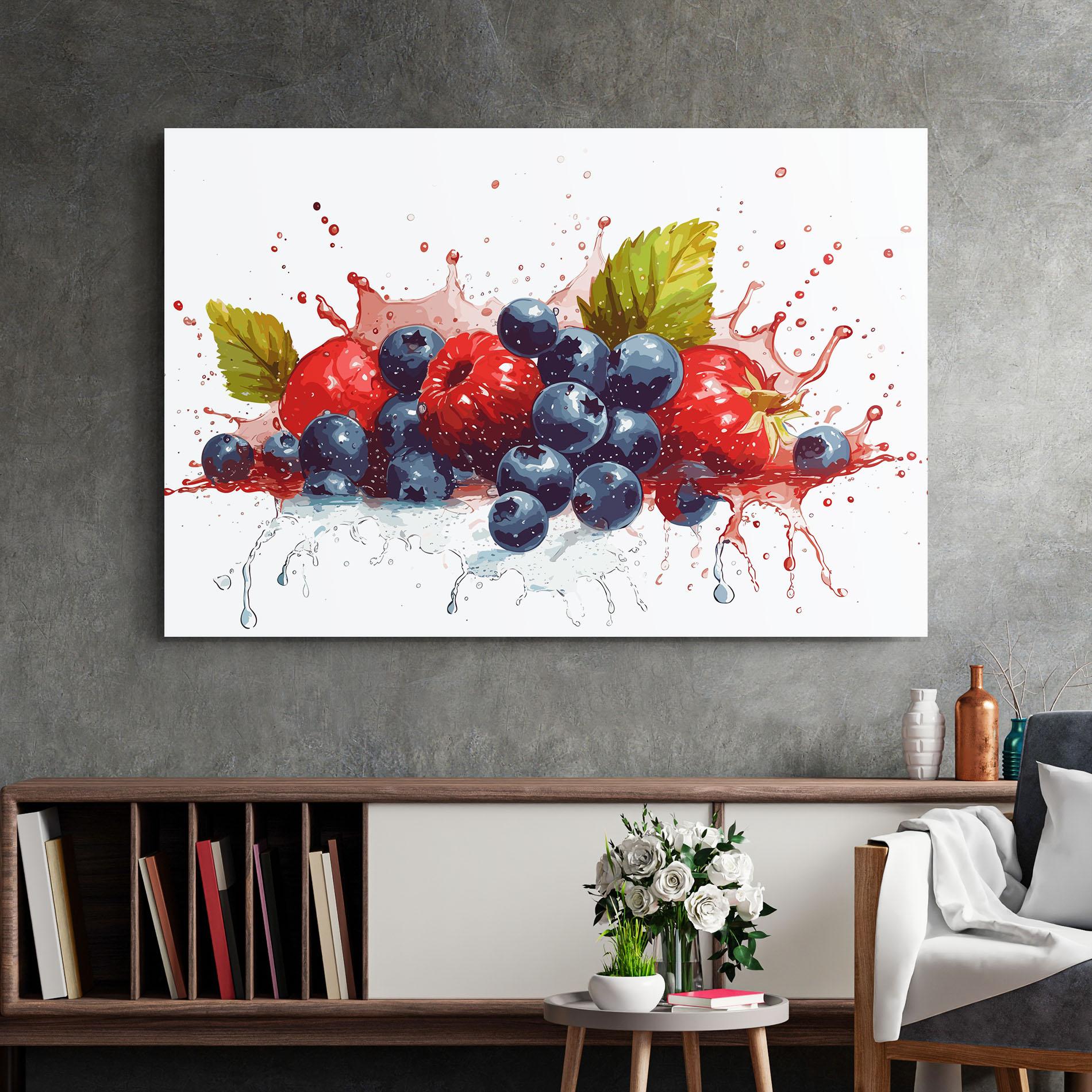 Стъклена картина Berries Art mockup 2