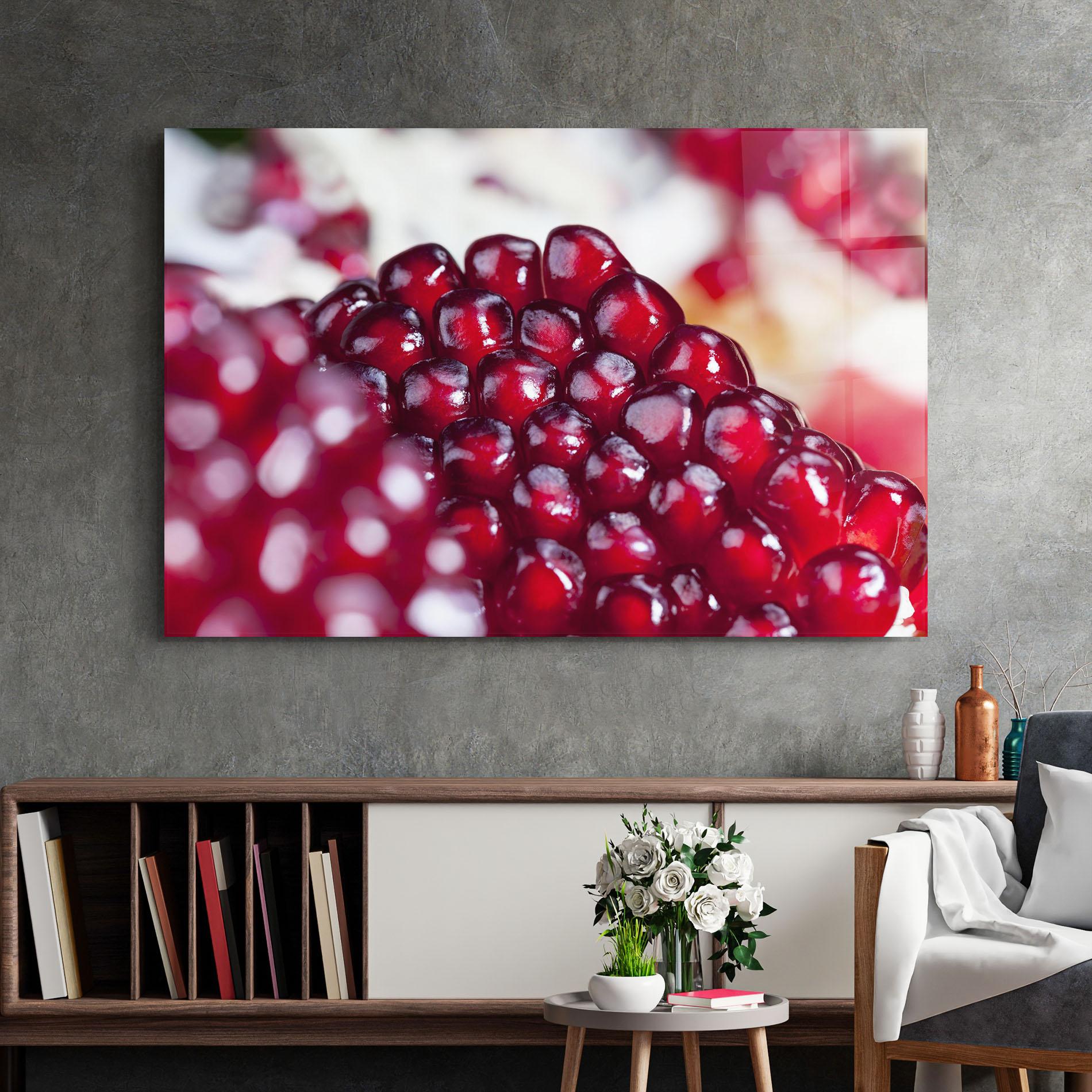 Стъклена картина Close Up Pomegranate mockup 2