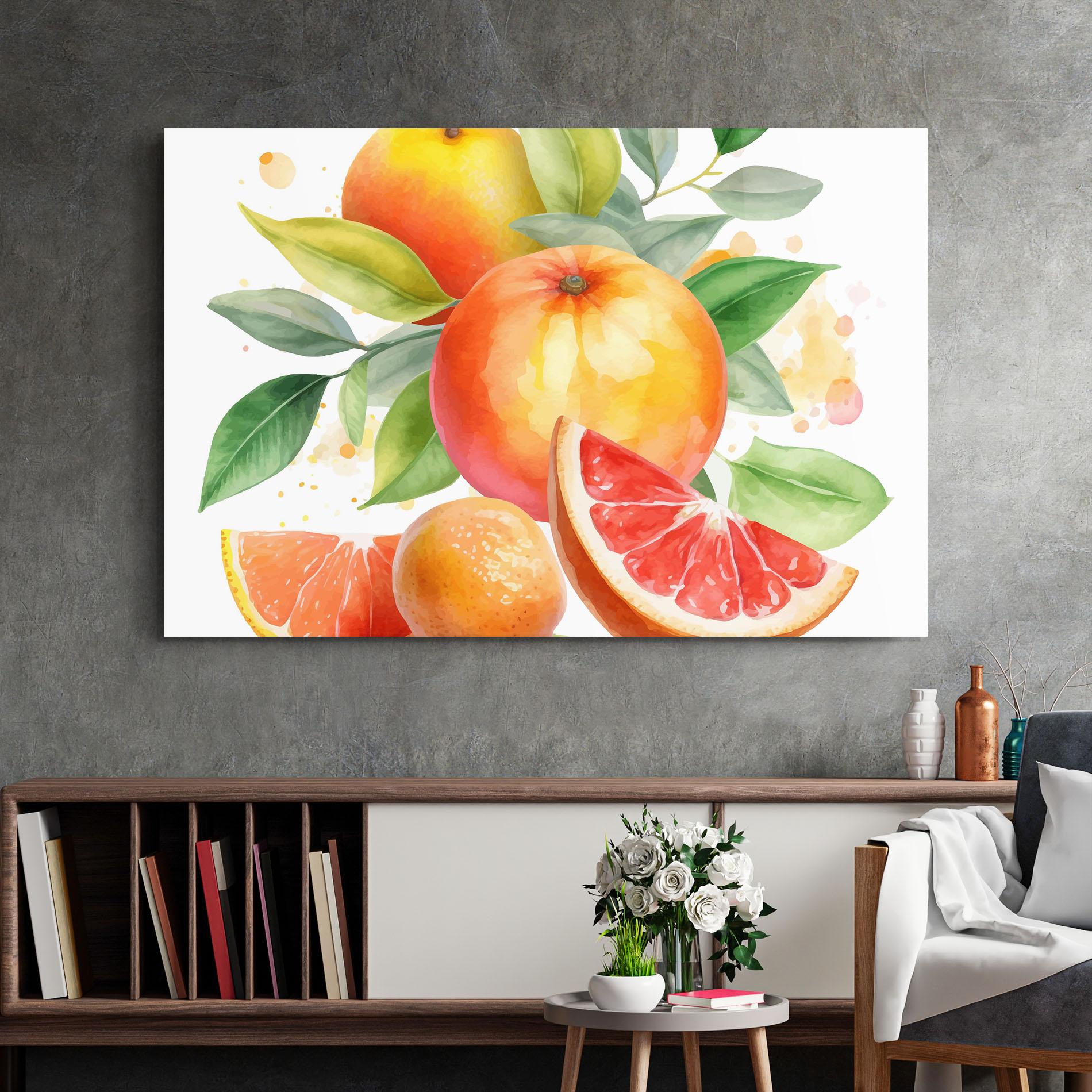 Стъклена картина Grapefruit Art mockup 2