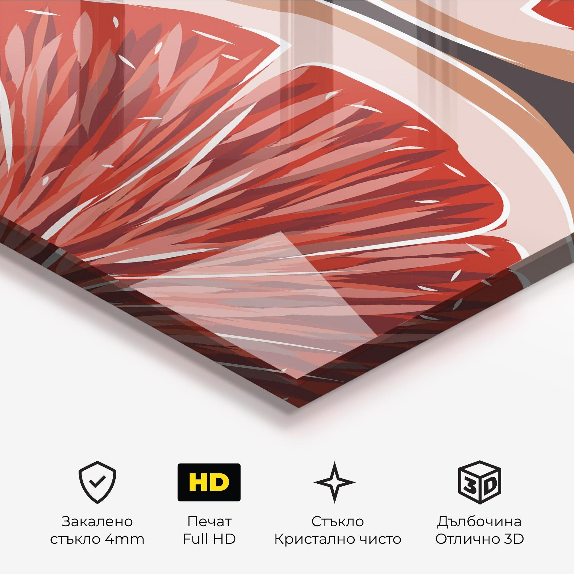 Стъклена картина Grapefruit Close Up mockup 3