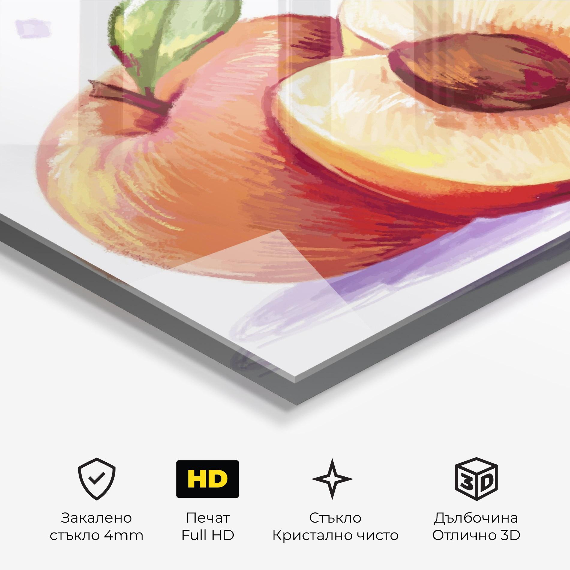Стъклена картина Hand Drawn Fruit mockup 3