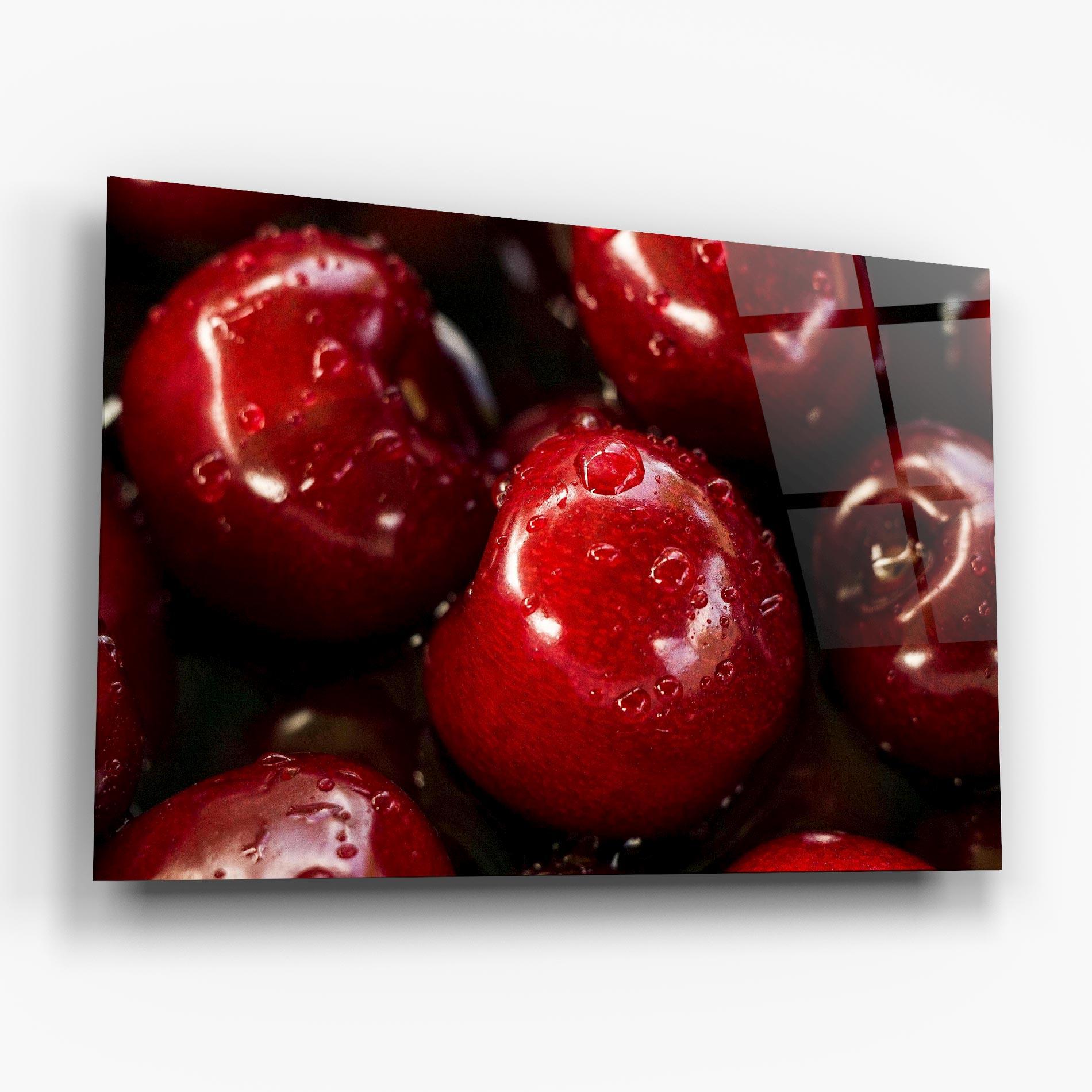 Стъклена картина Cherries mockup 6