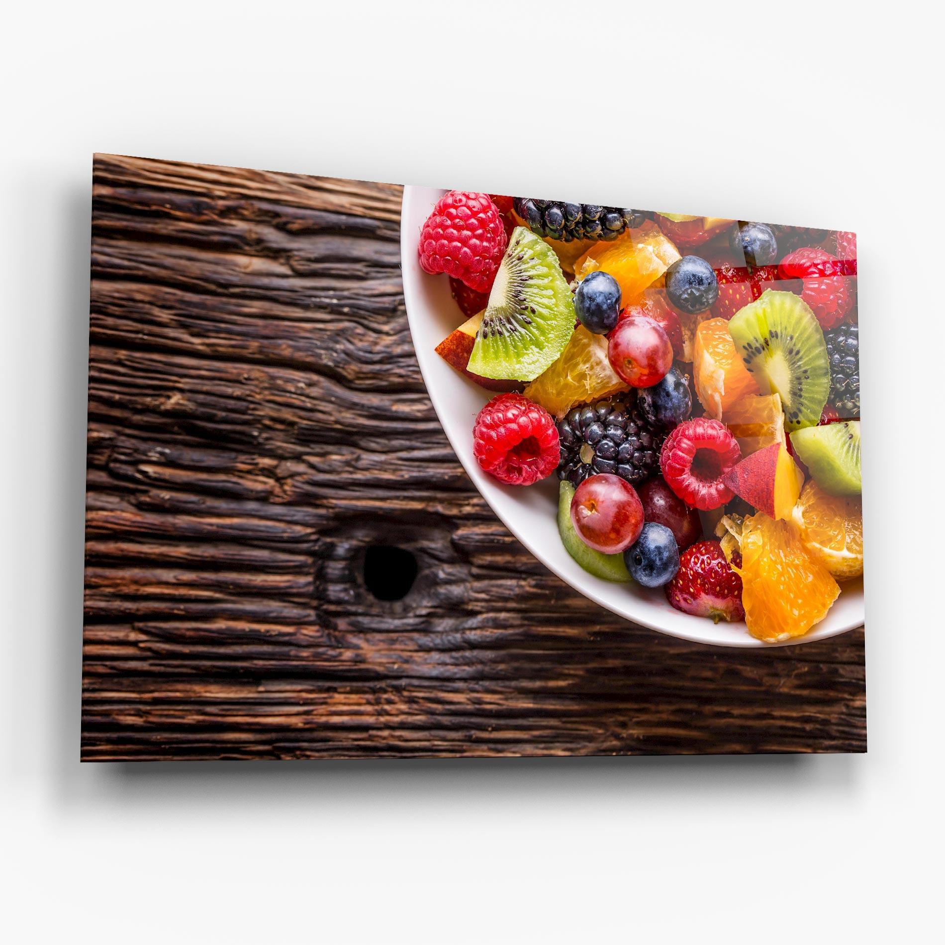 Стъклена картина Fresh Fruit Salad mockup 6