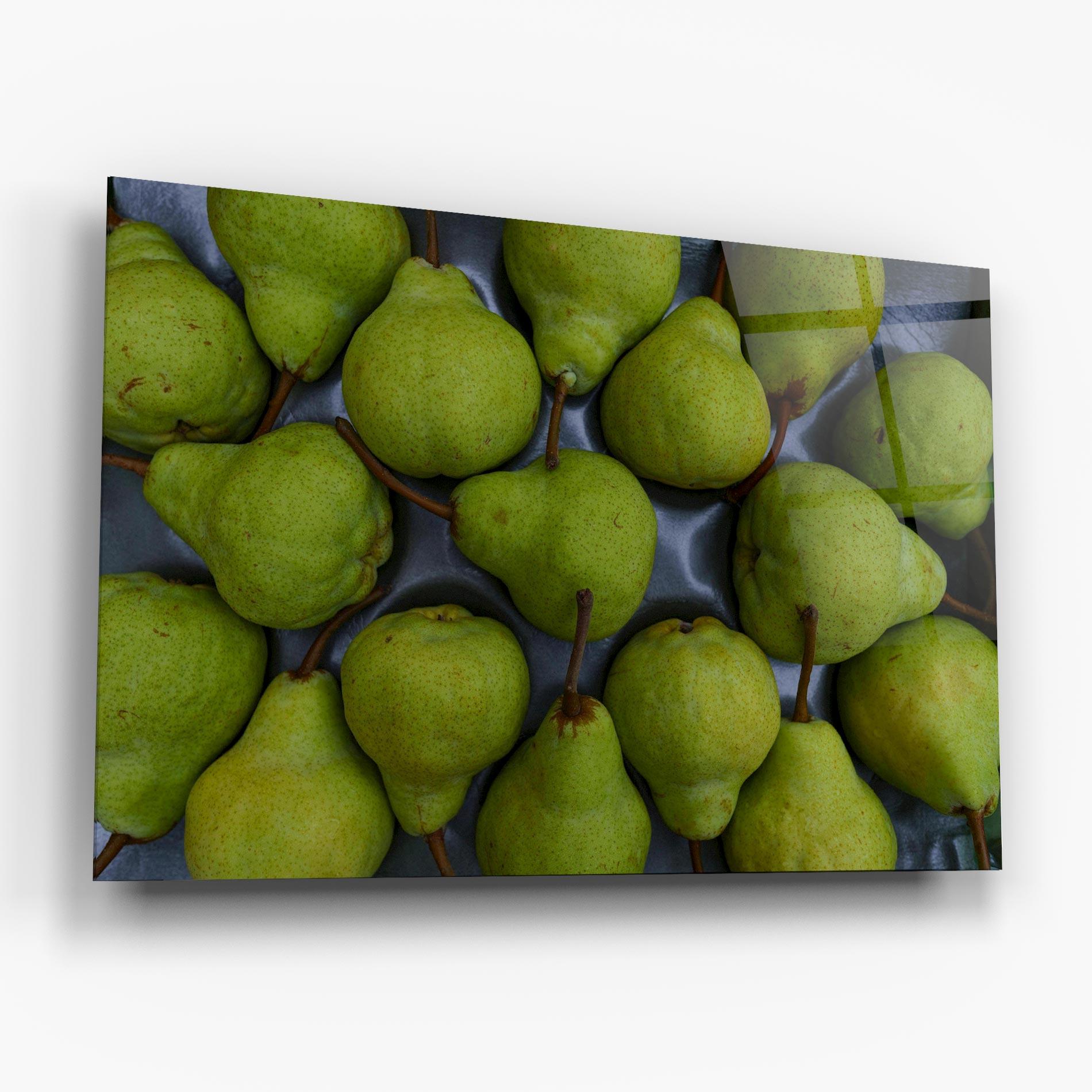 Стъклена картина Green Pear mockup 6
