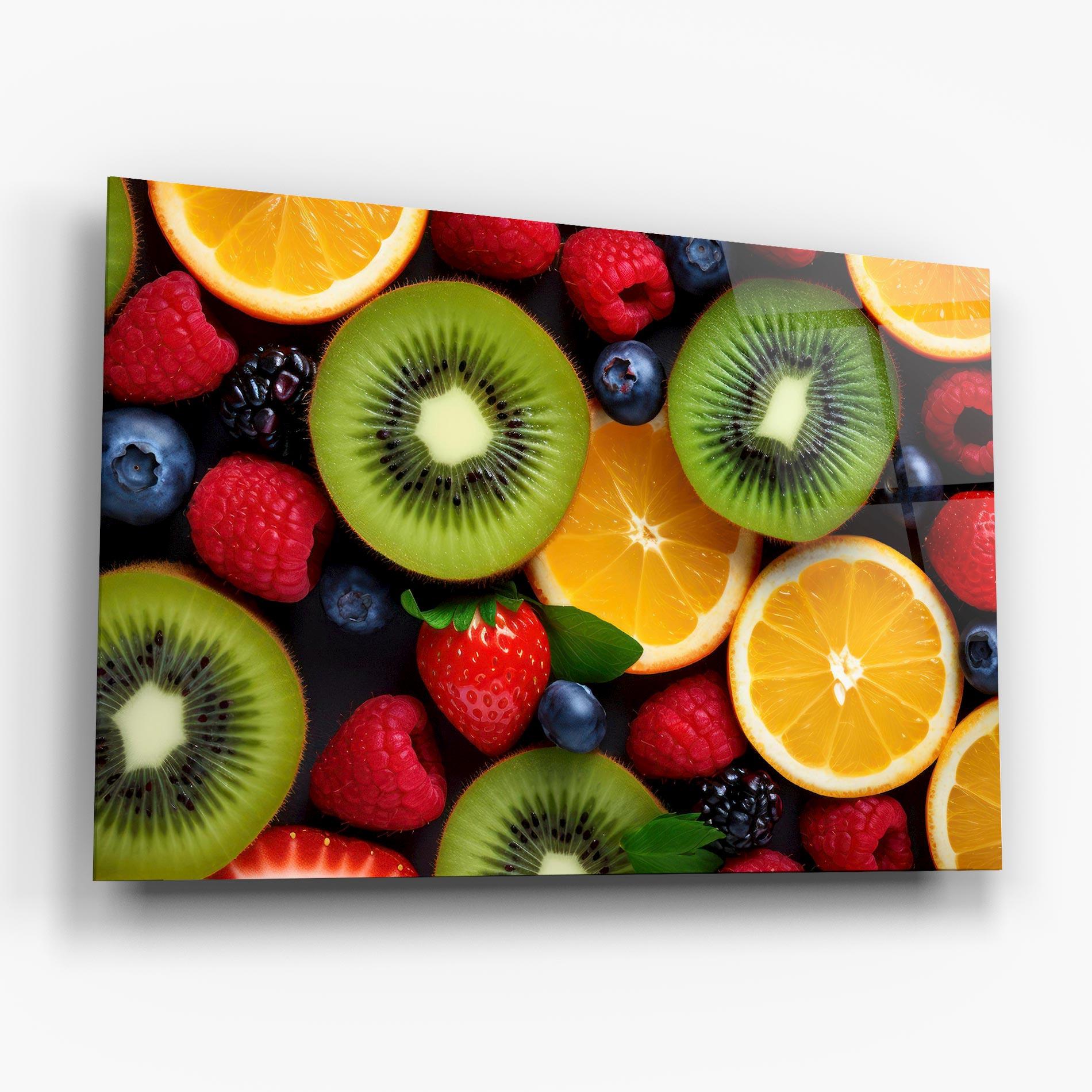 Стъклена картина Kiwi Fruit Mix mockup 6