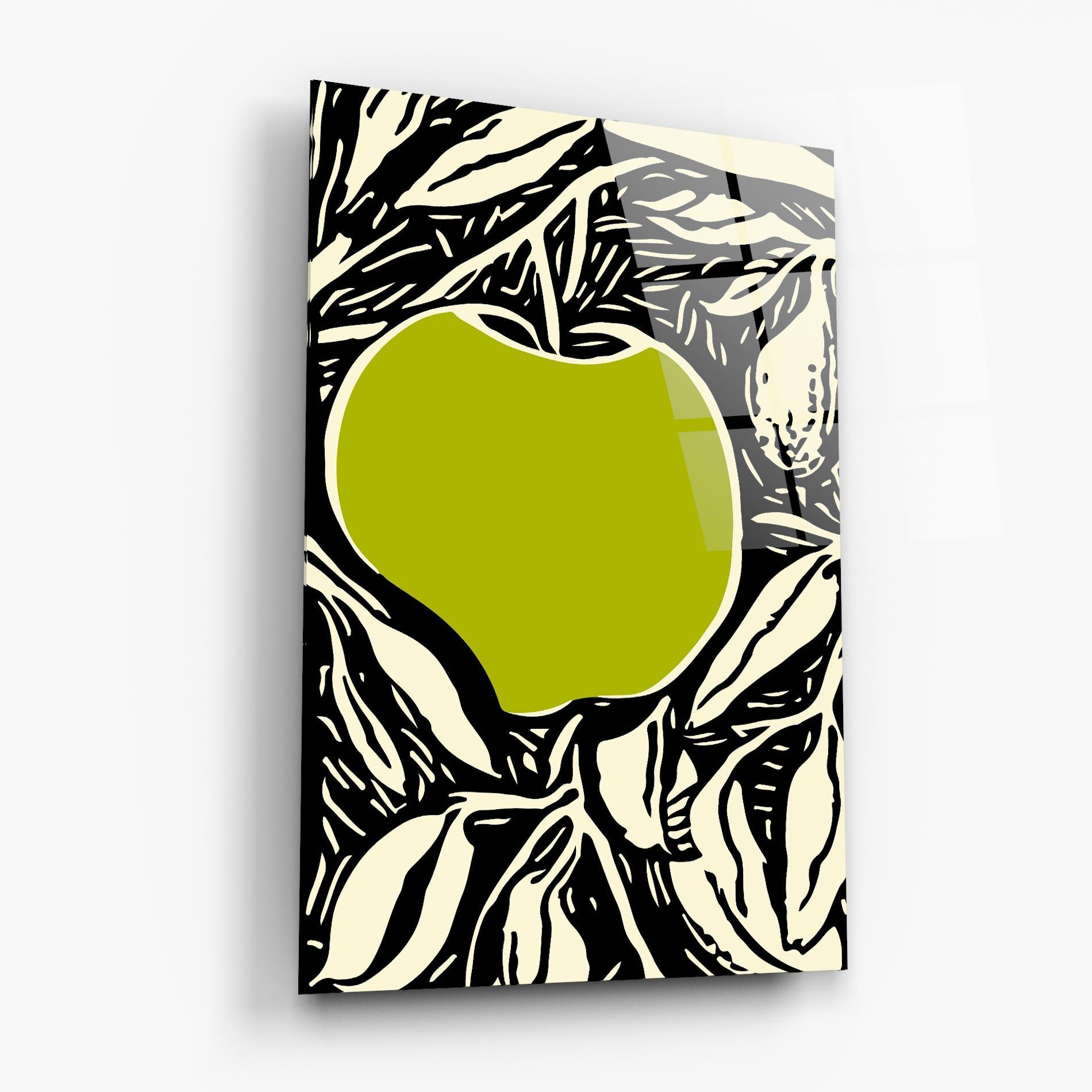 Стъклена картина Green Apple mockup 6