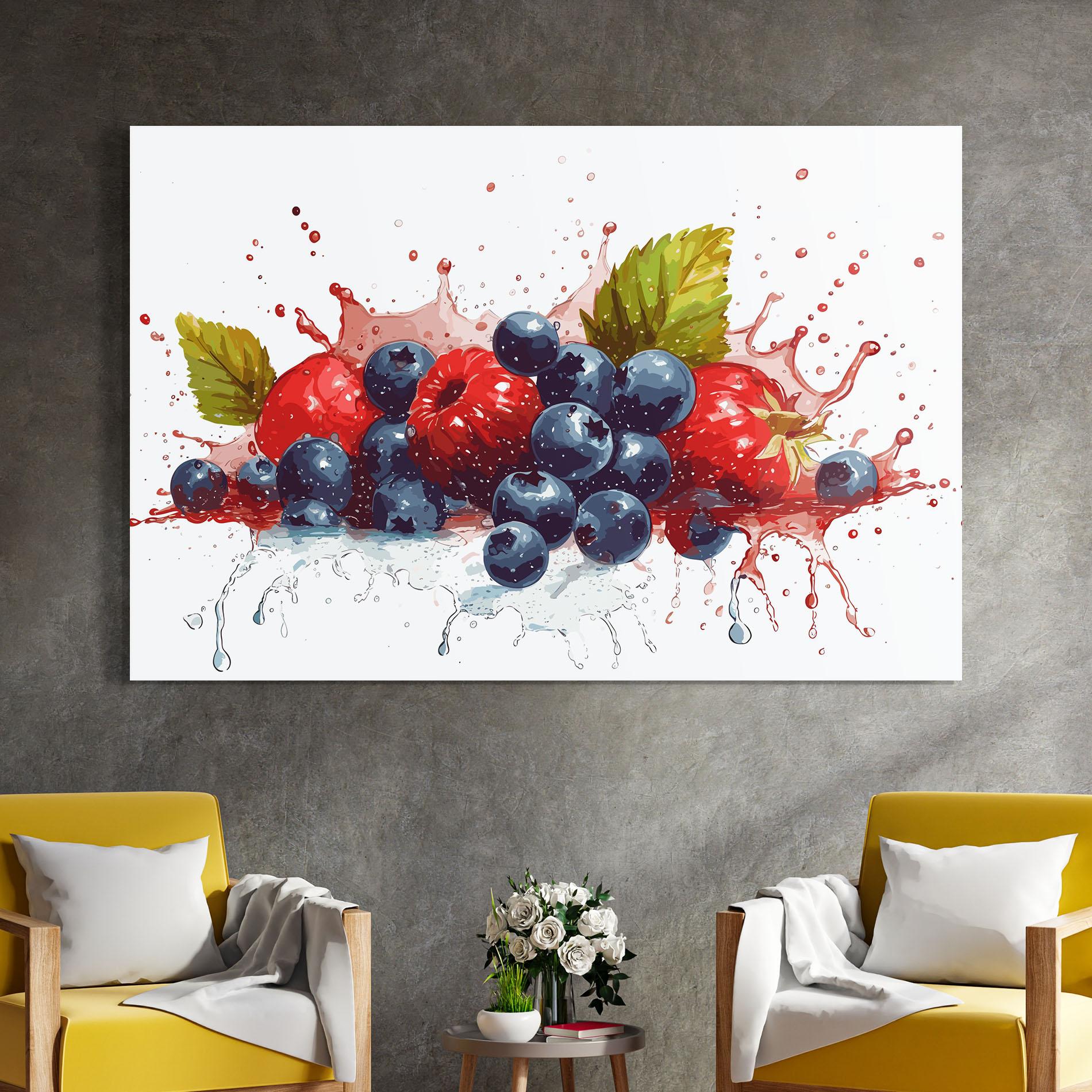 Стъклена картина Berries Art mockup 4