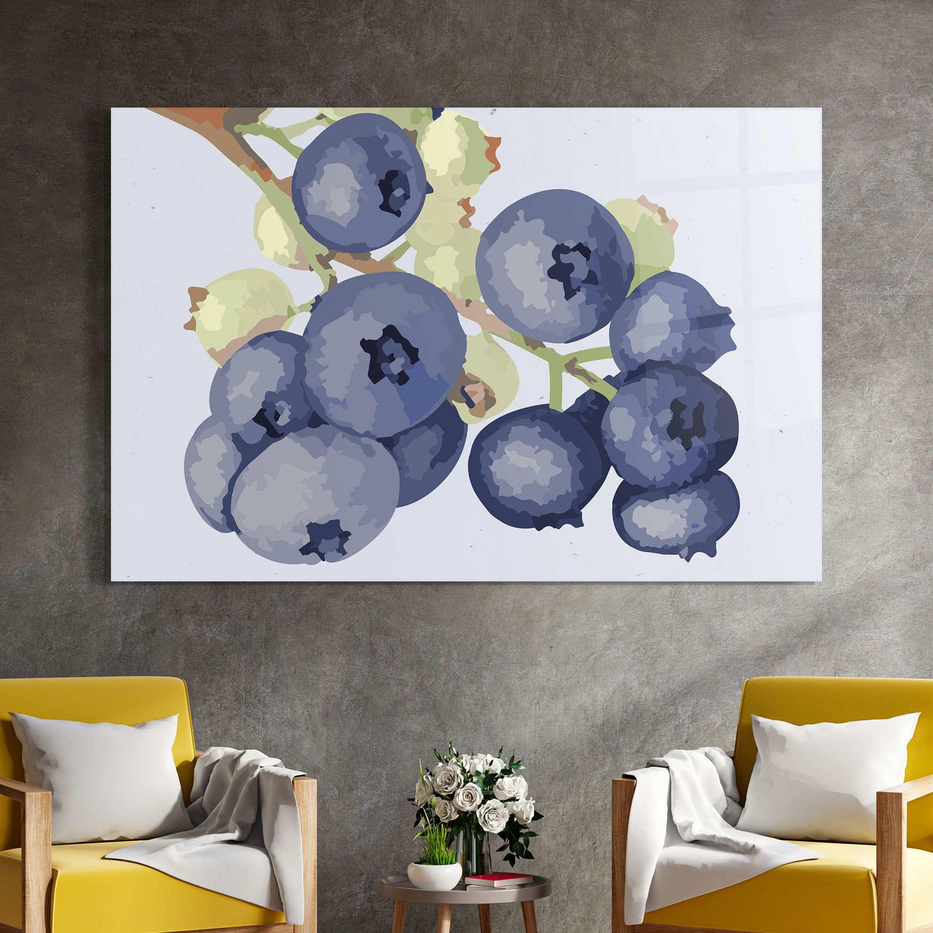 Blueberries Art mockup 4