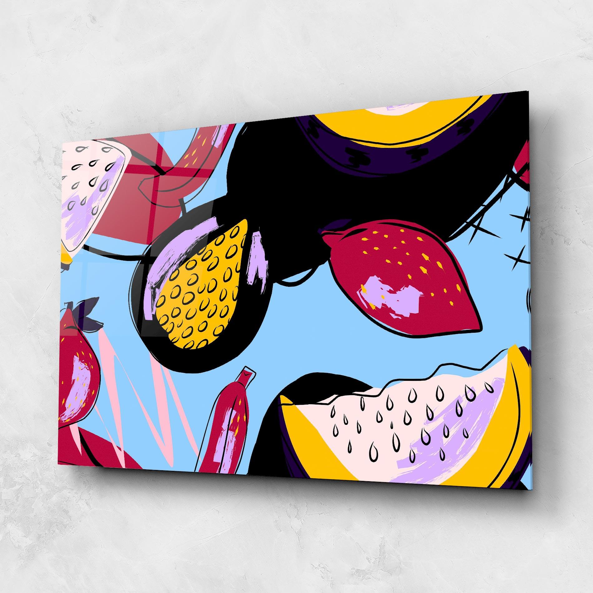 Стъклена картина Colorful Fruits mockup 1