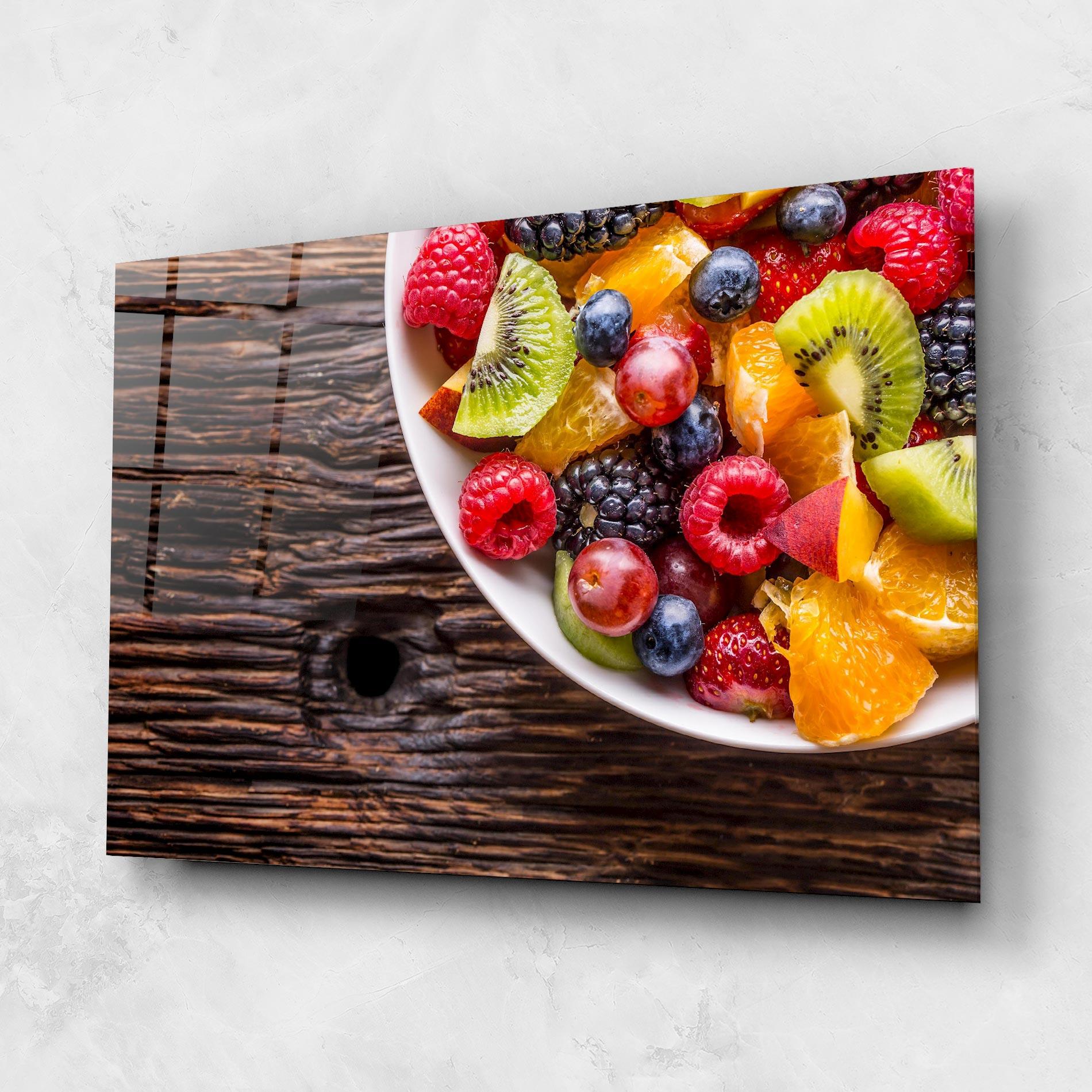 Стъклена картина Fresh Fruit Salad mockup 1