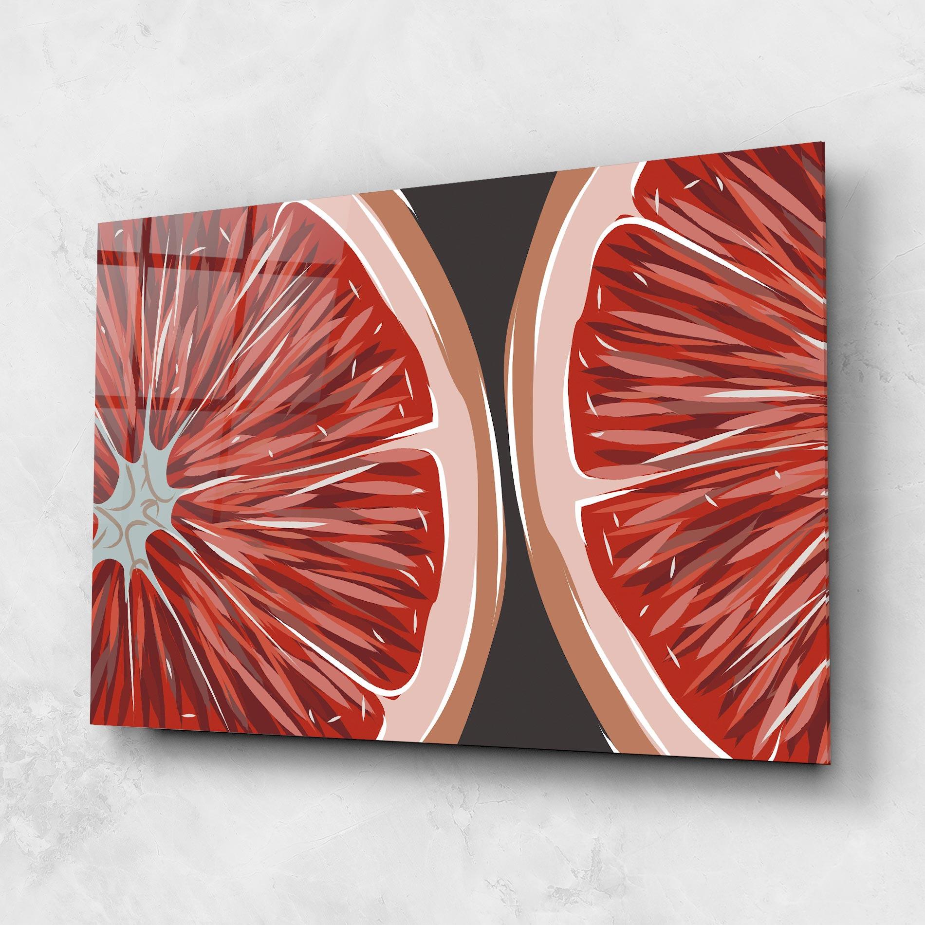 Стъклена картина Grapefruit Close Up mockup 1