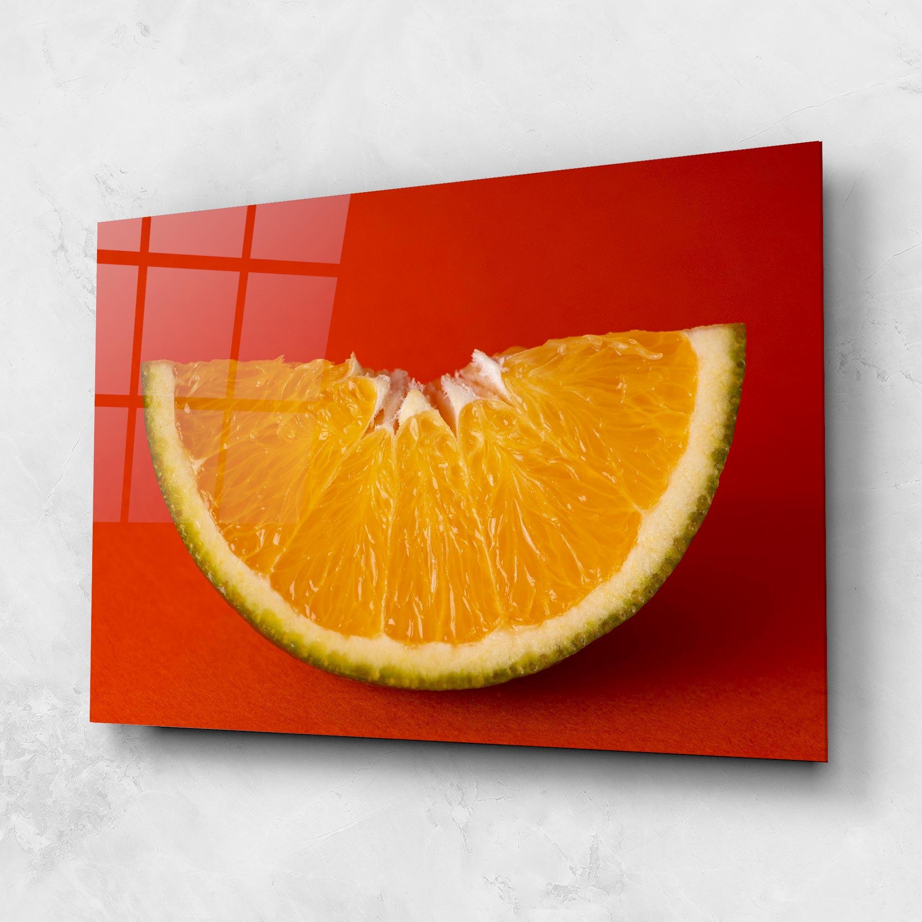 Стъклена картина Green Orange mockup 1