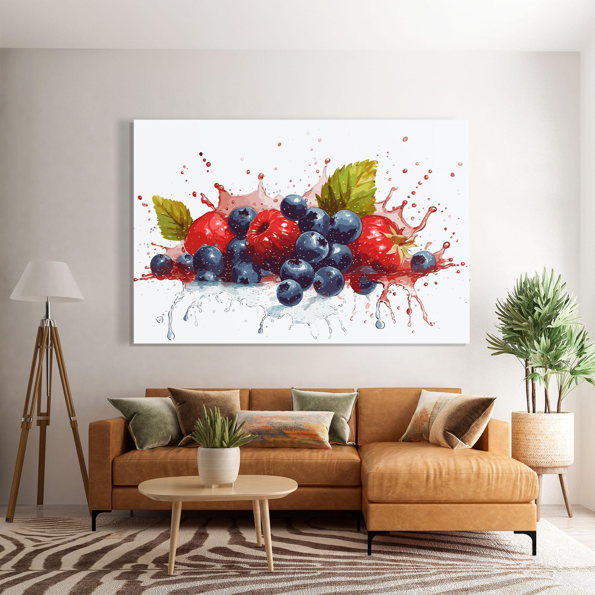 Стъклена картина Berries Art mockup 7