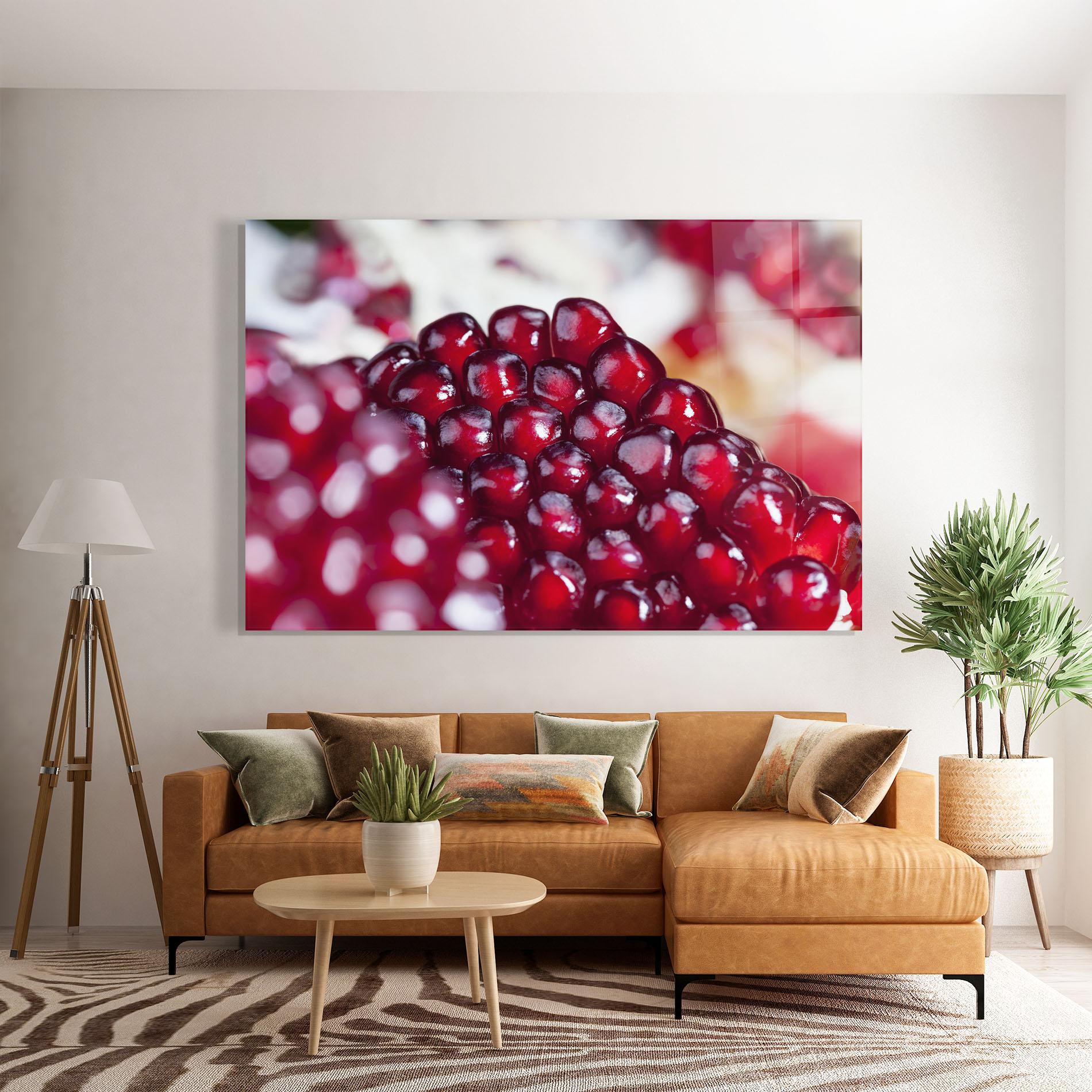 Стъклена картина Close Up Pomegranate mockup 7