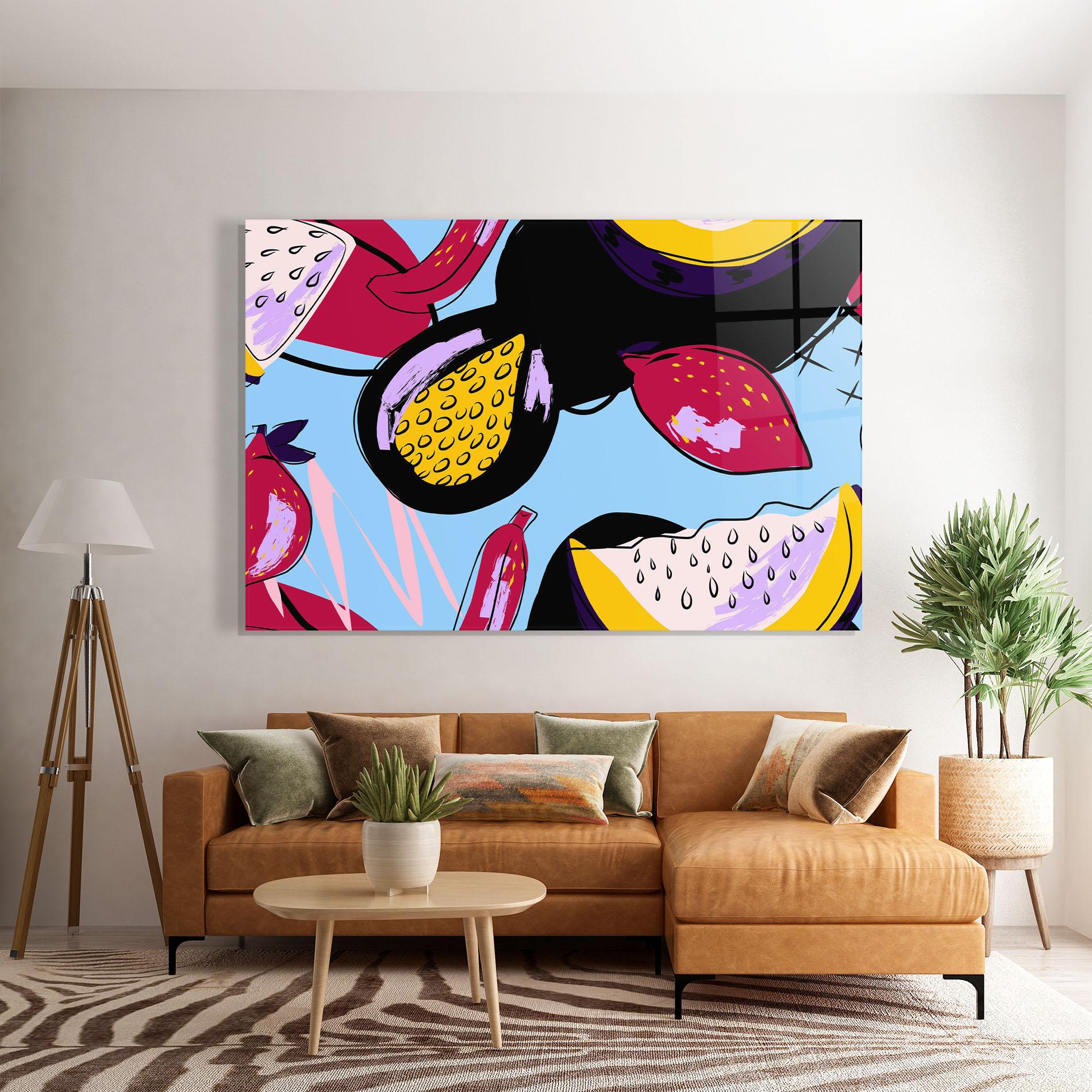 Стъклена картина Colorful Fruits mockup 7