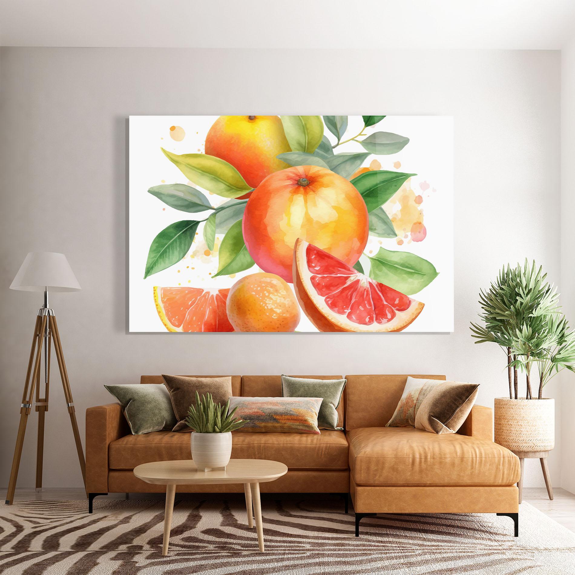 Стъклена картина Grapefruit Art mockup 7