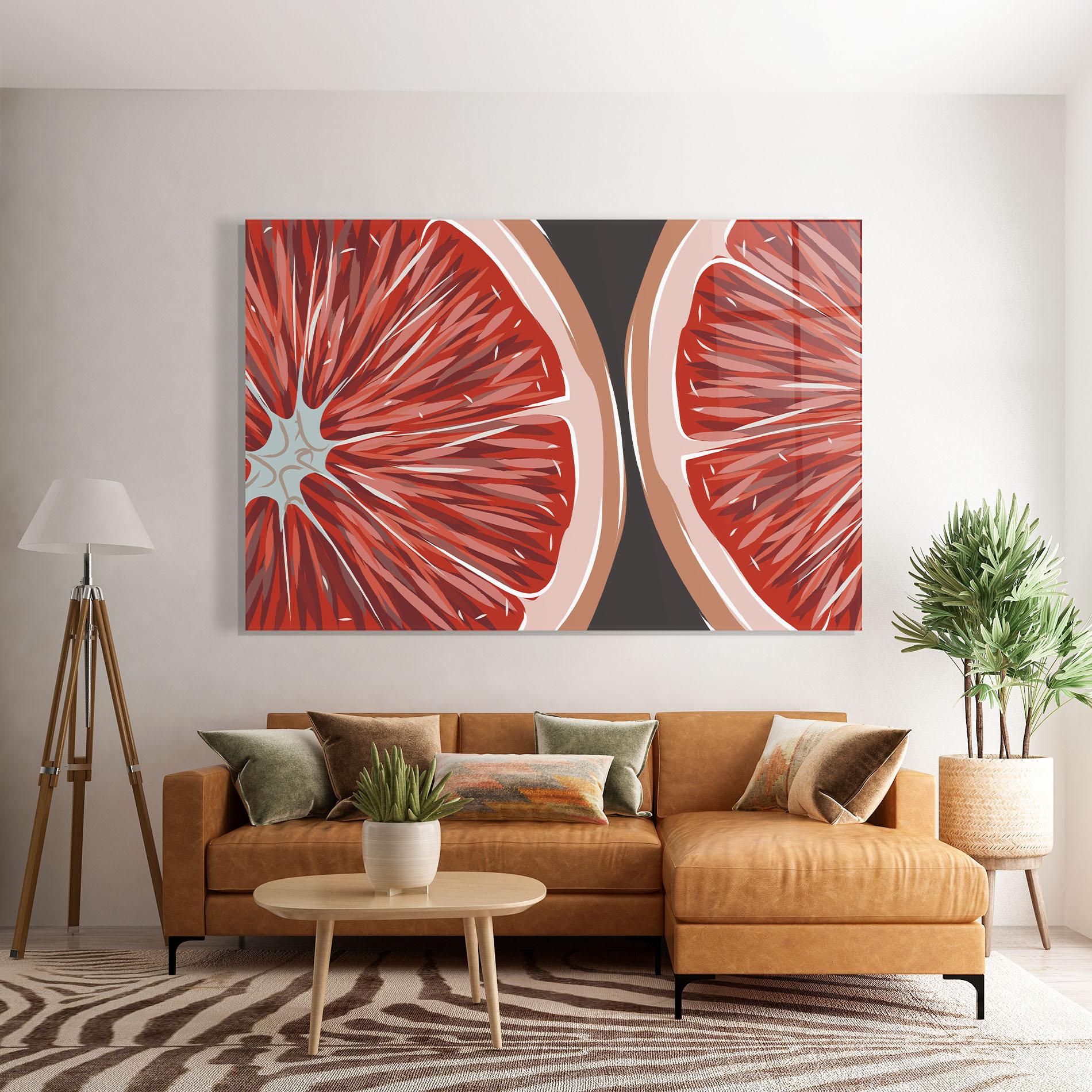 Стъклена картина Grapefruit Close Up mockup 7