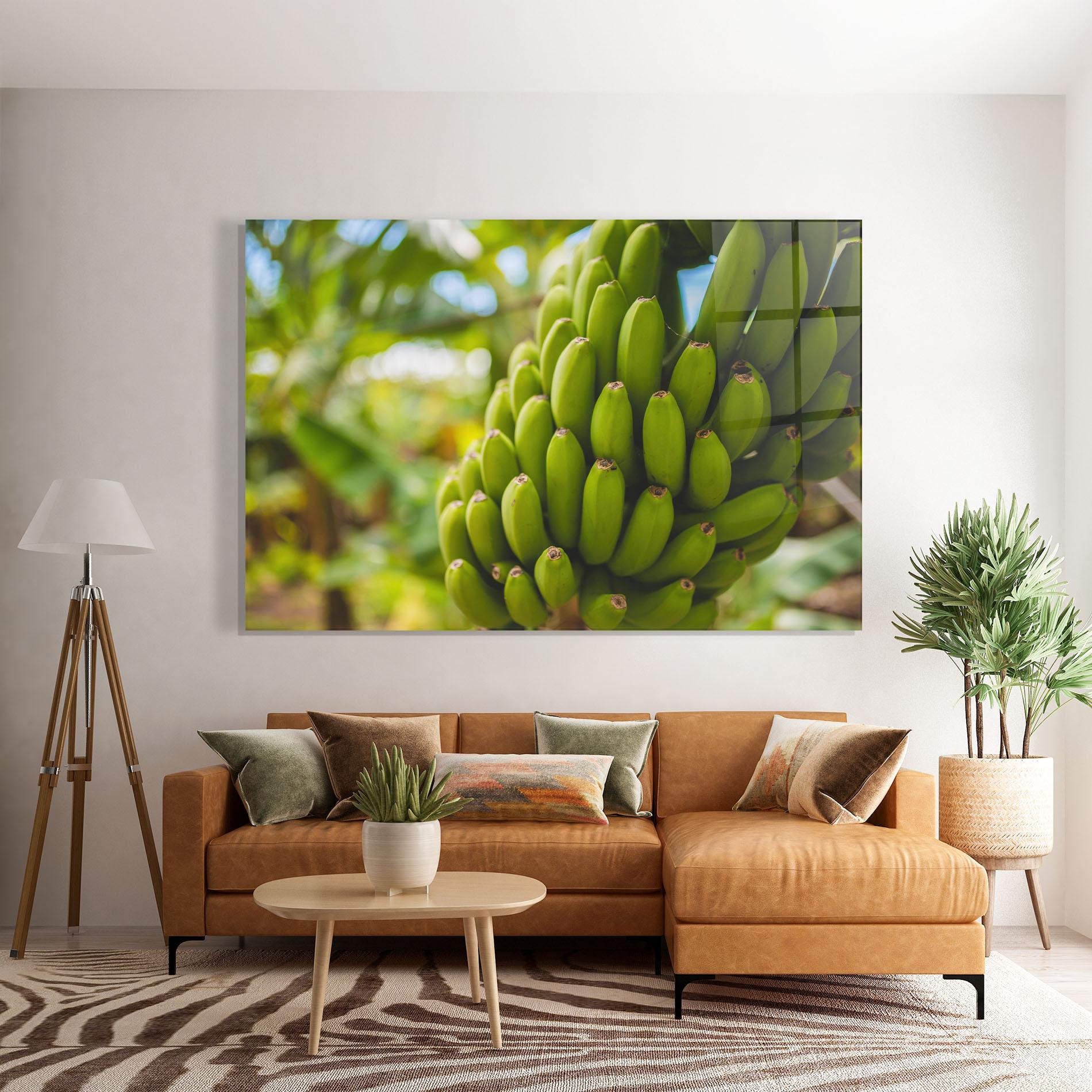 Стъклена картина Green Banana mockup 7