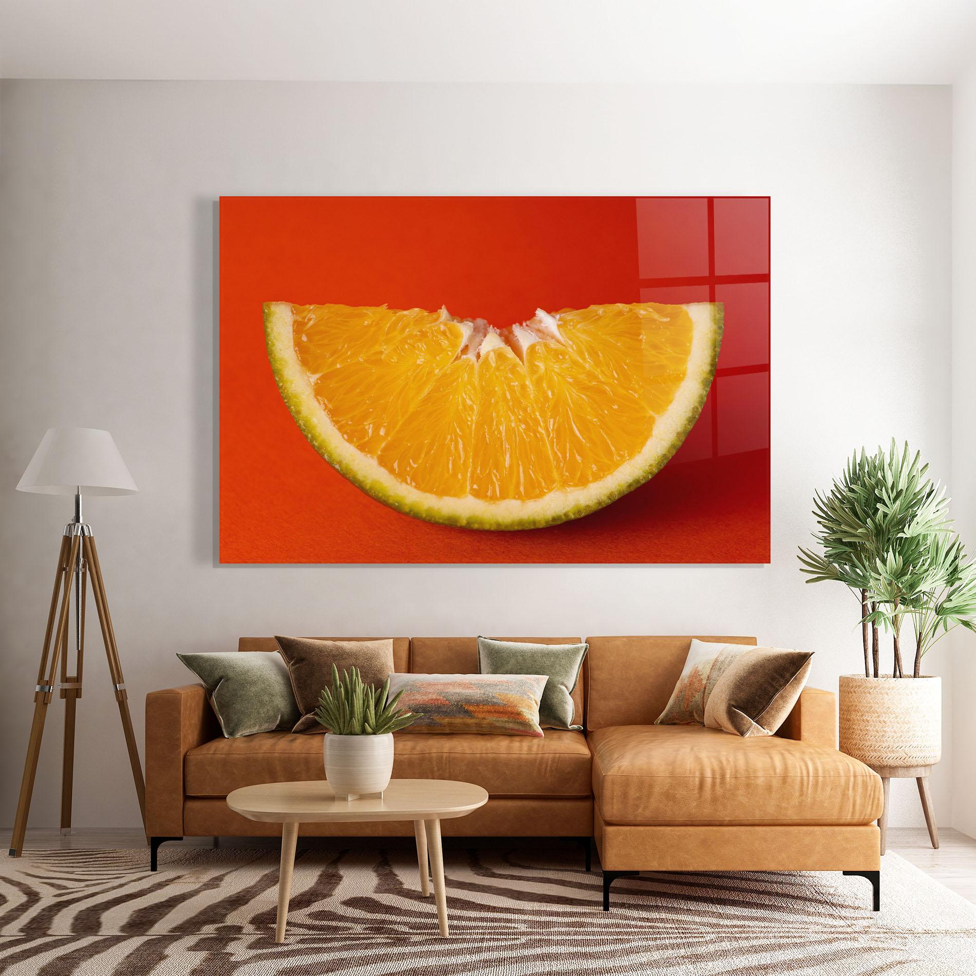 Стъклена картина Green Orange mockup 7