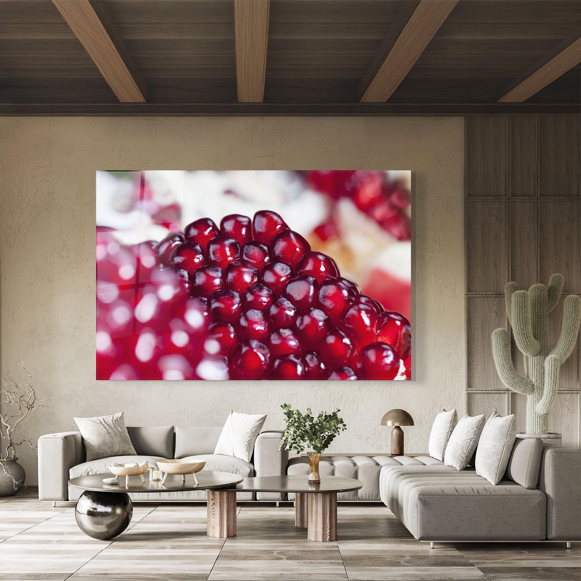 Стъклена картина Close Up Pomegranate mockup 8