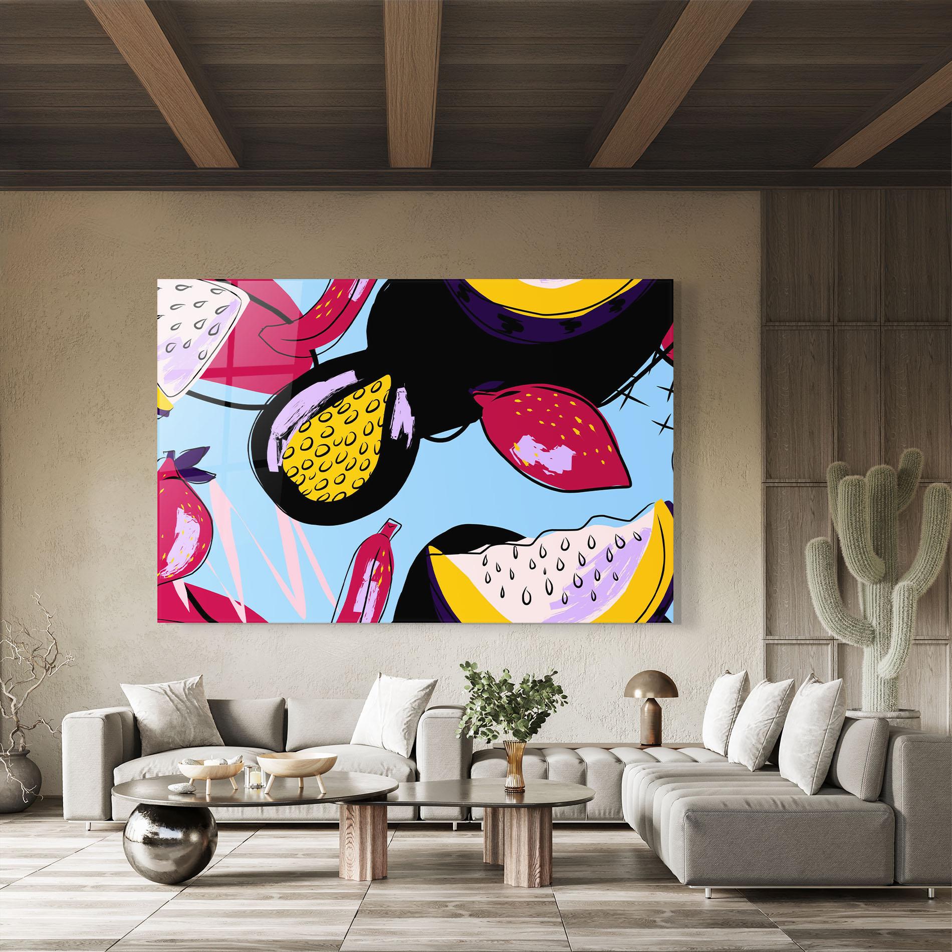 Стъклена картина Colorful Fruits mockup 8