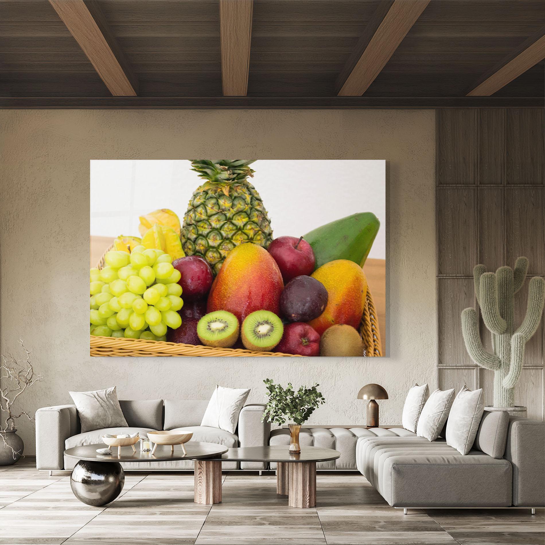 Стъклена картина Fruit Basket mockup 8