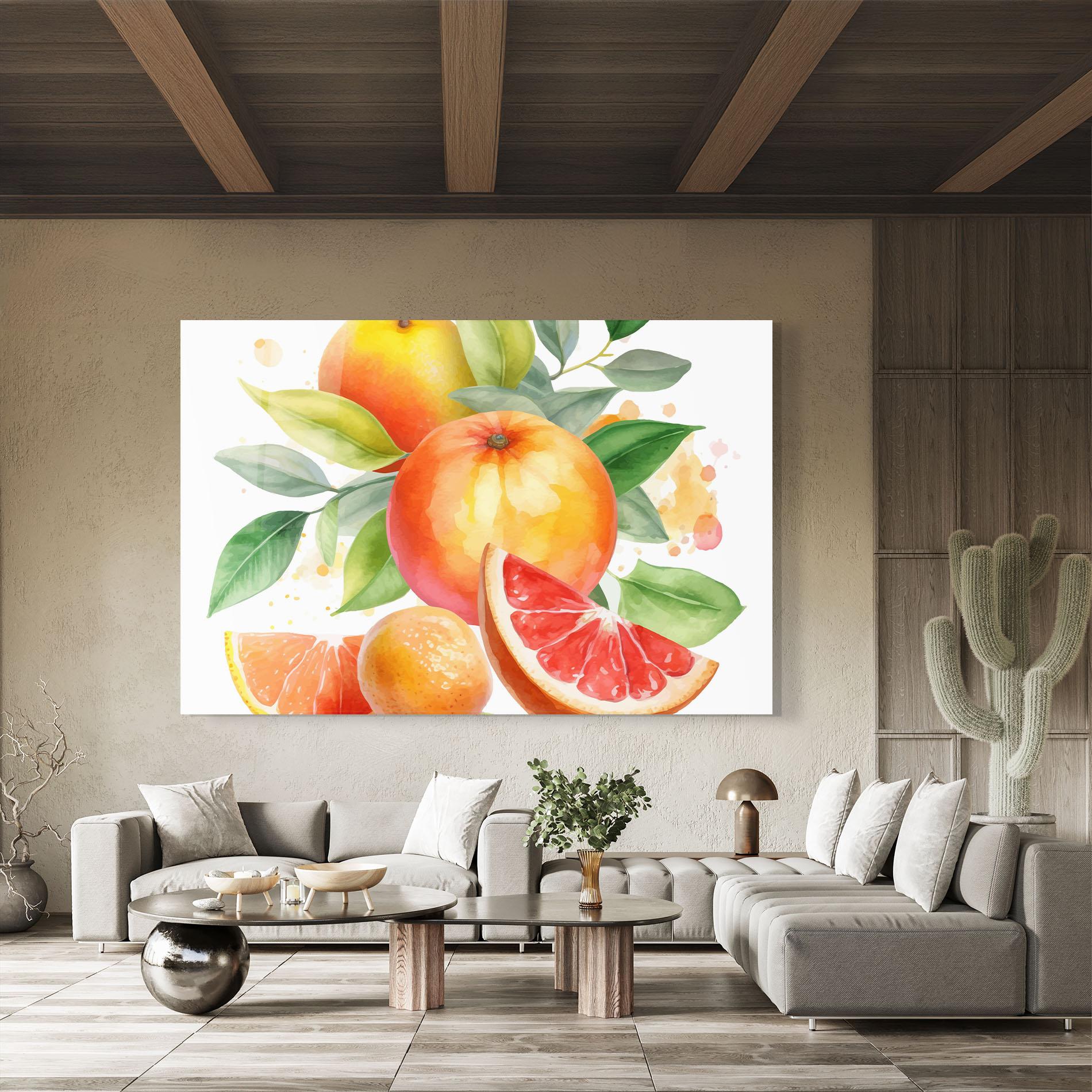 Стъклена картина Grapefruit Art mockup 8