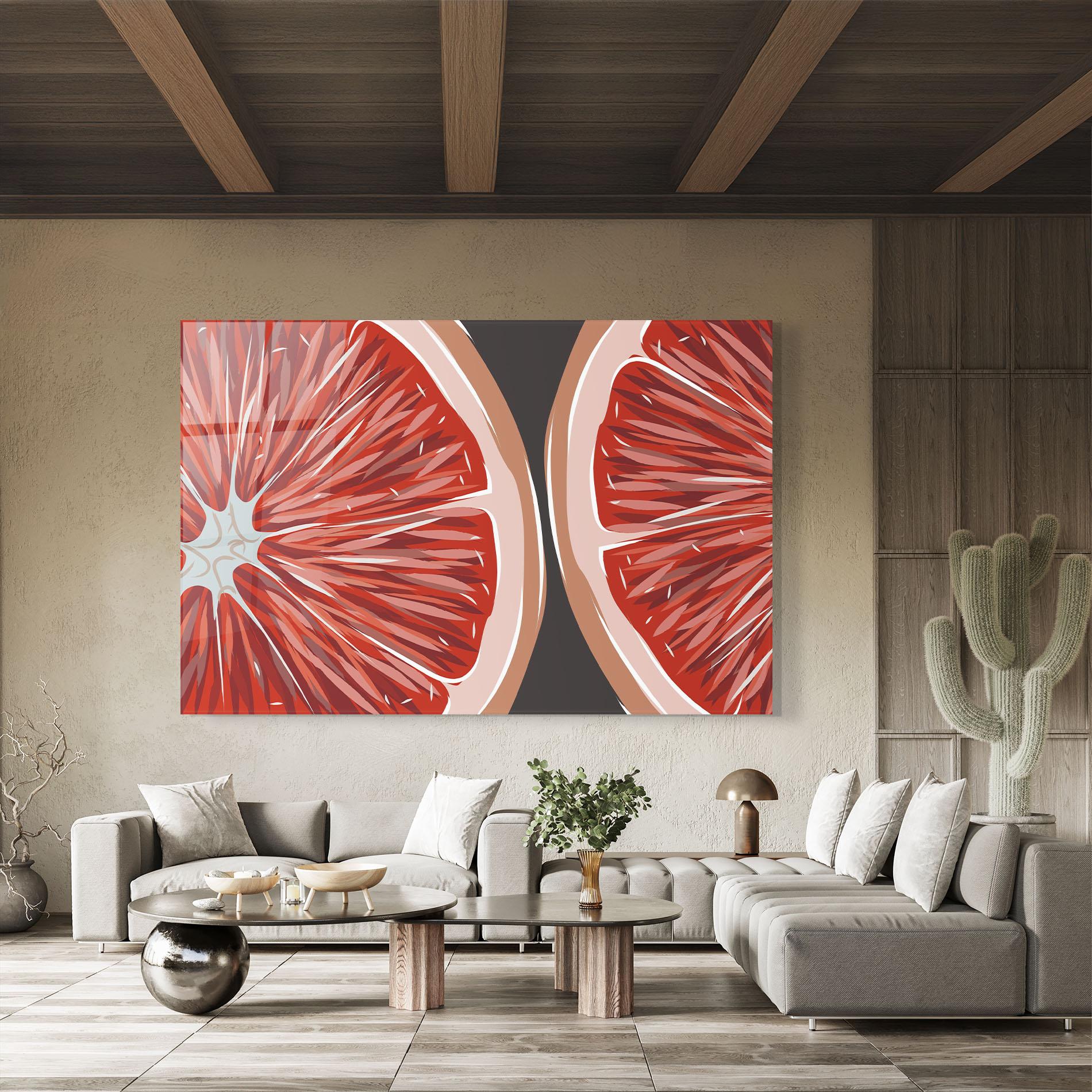 Стъклена картина Grapefruit Close Up mockup 8