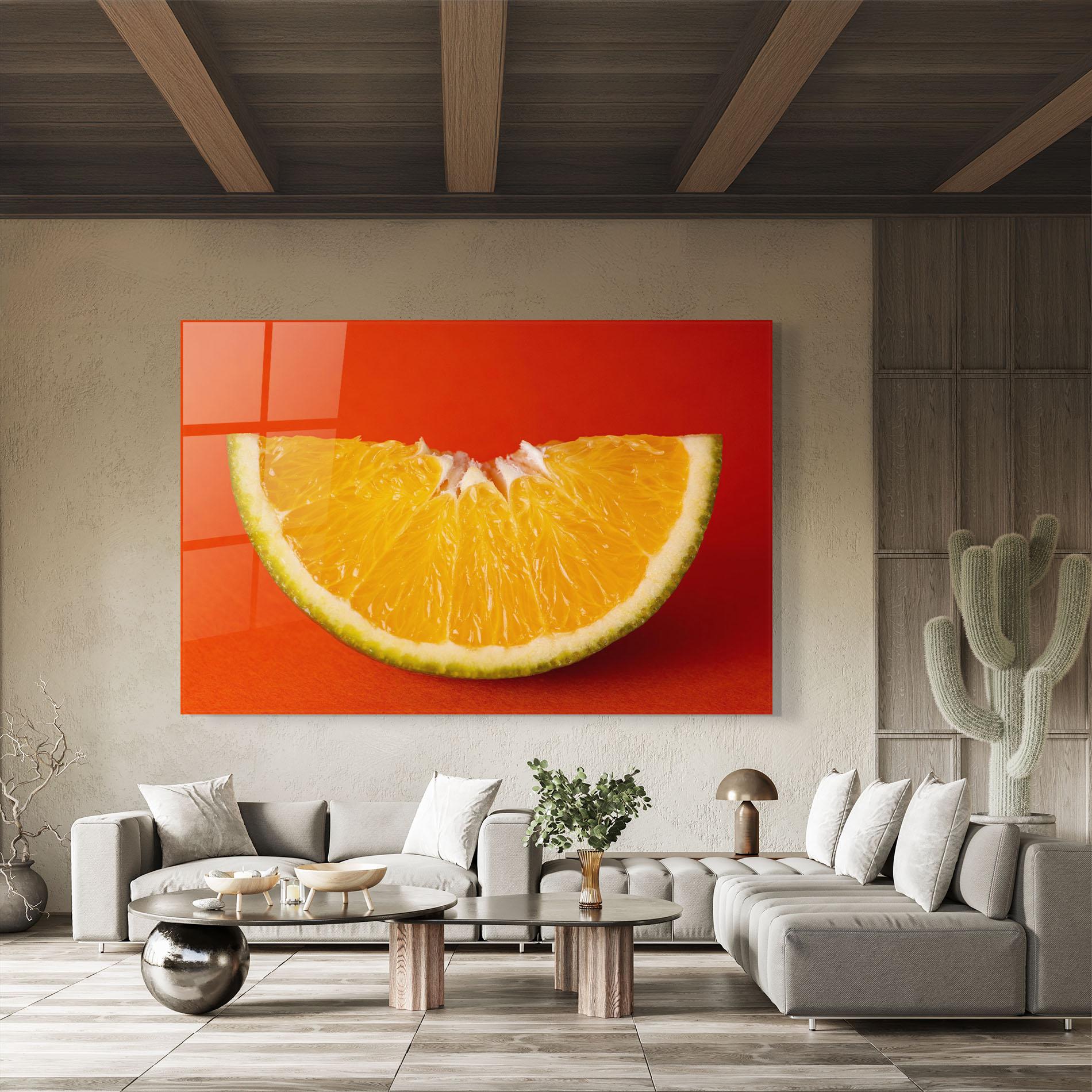 Стъклена картина Green Orange mockup 8