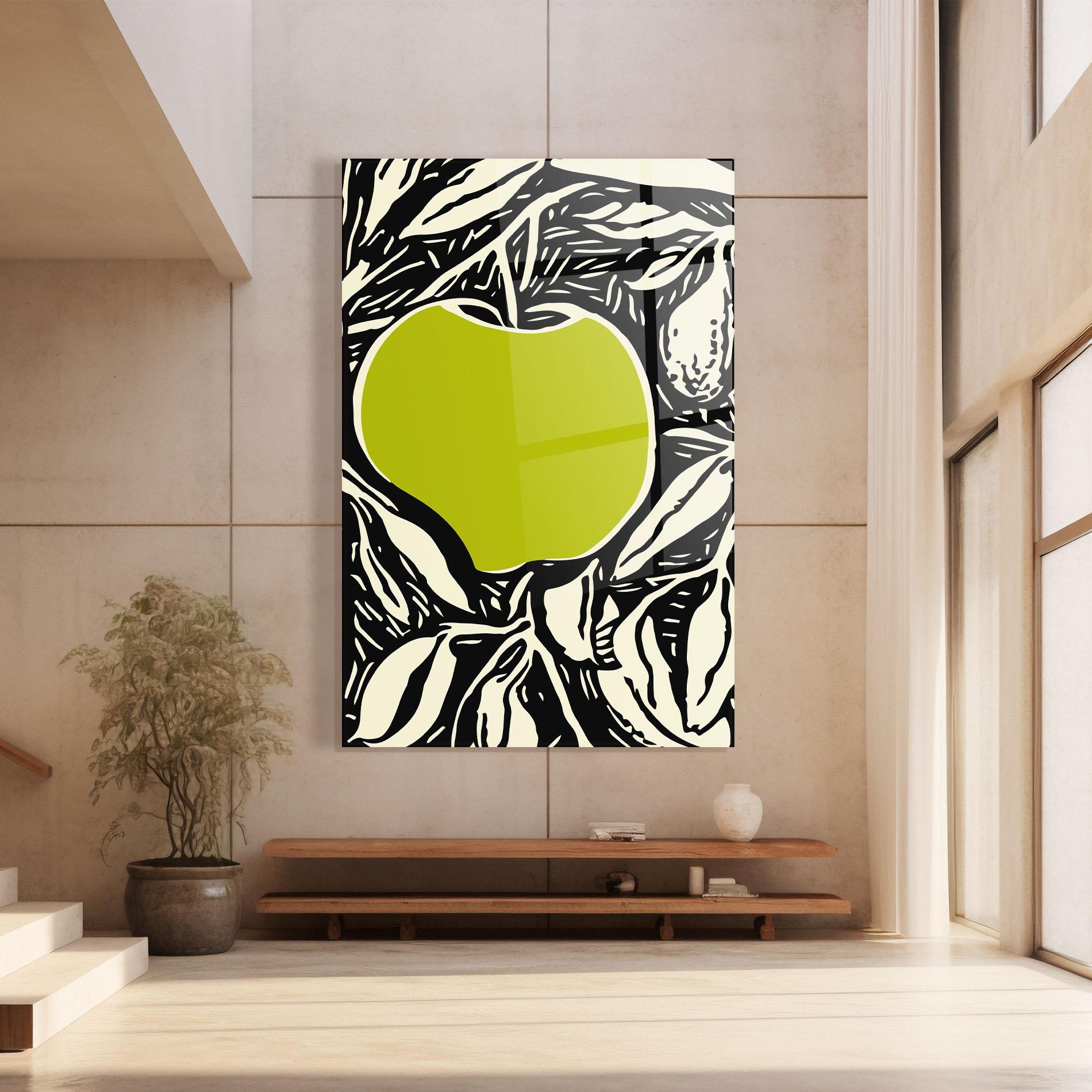 Стъклена картина Green Apple mockup 8